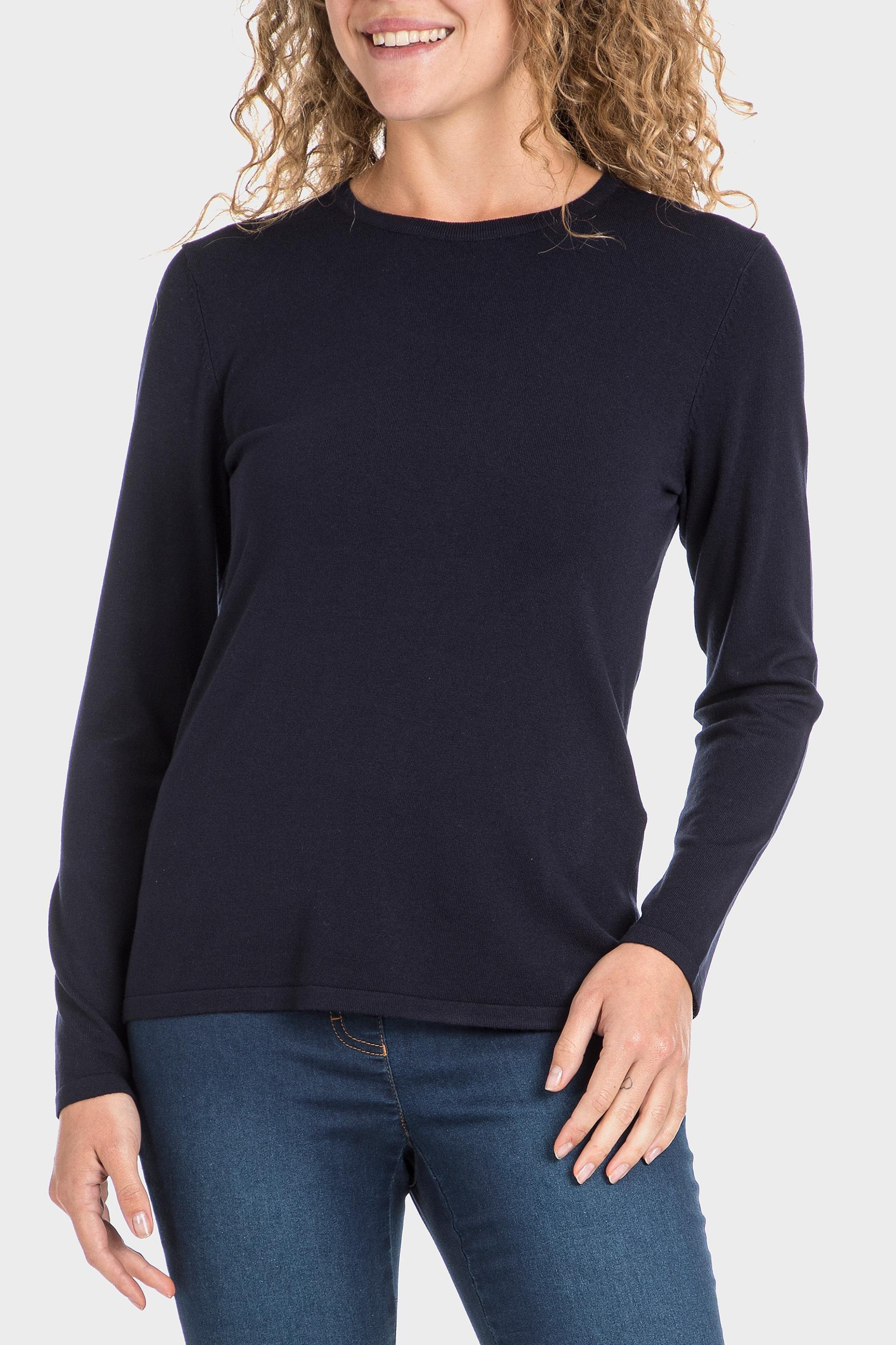 Navy Basic Sweatshirt, , large image number 1