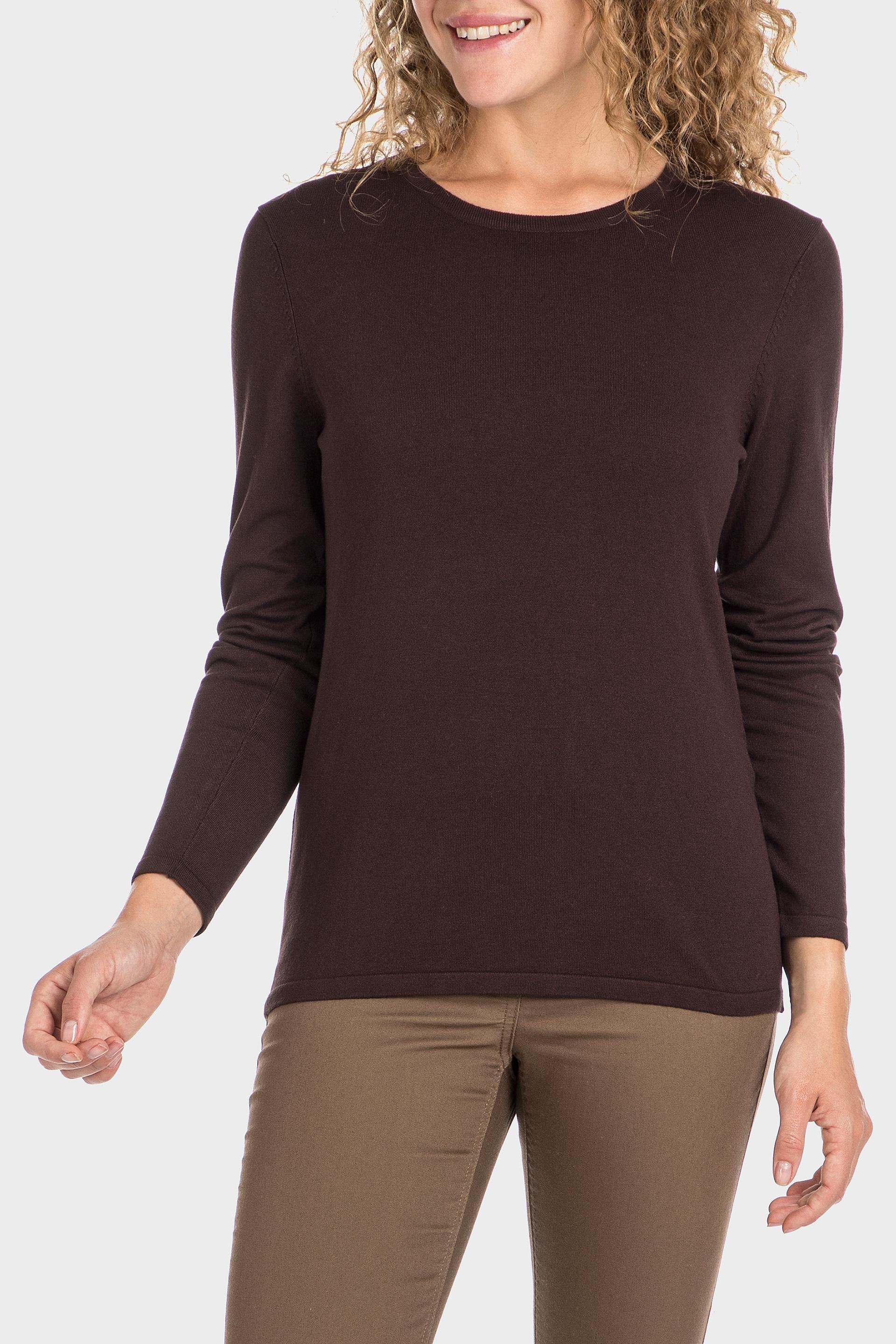 Brown Basic Sweatshirt, Brown Coffee, large image number 1