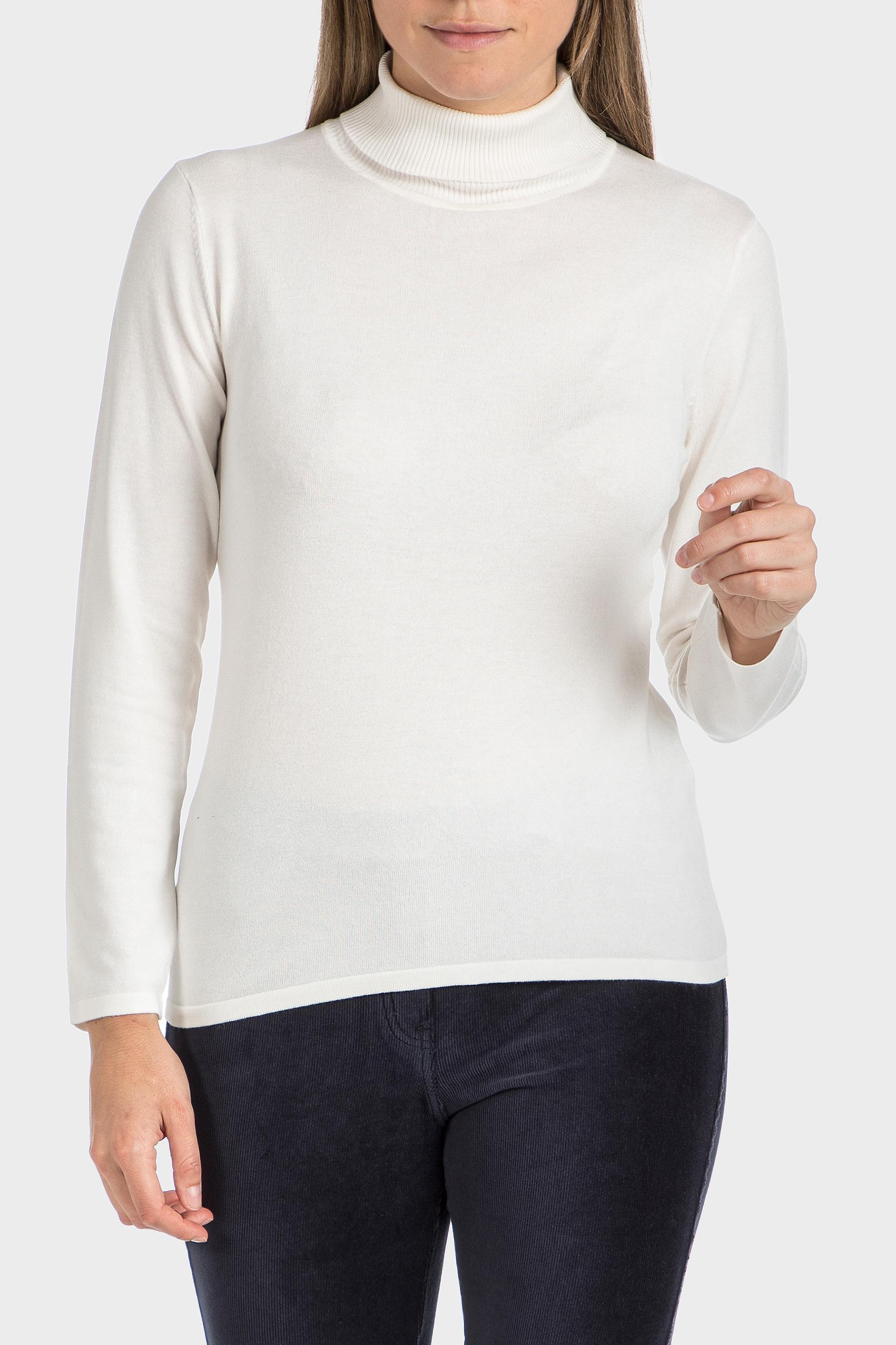 White Turtleneck Sweater, , large image number 0