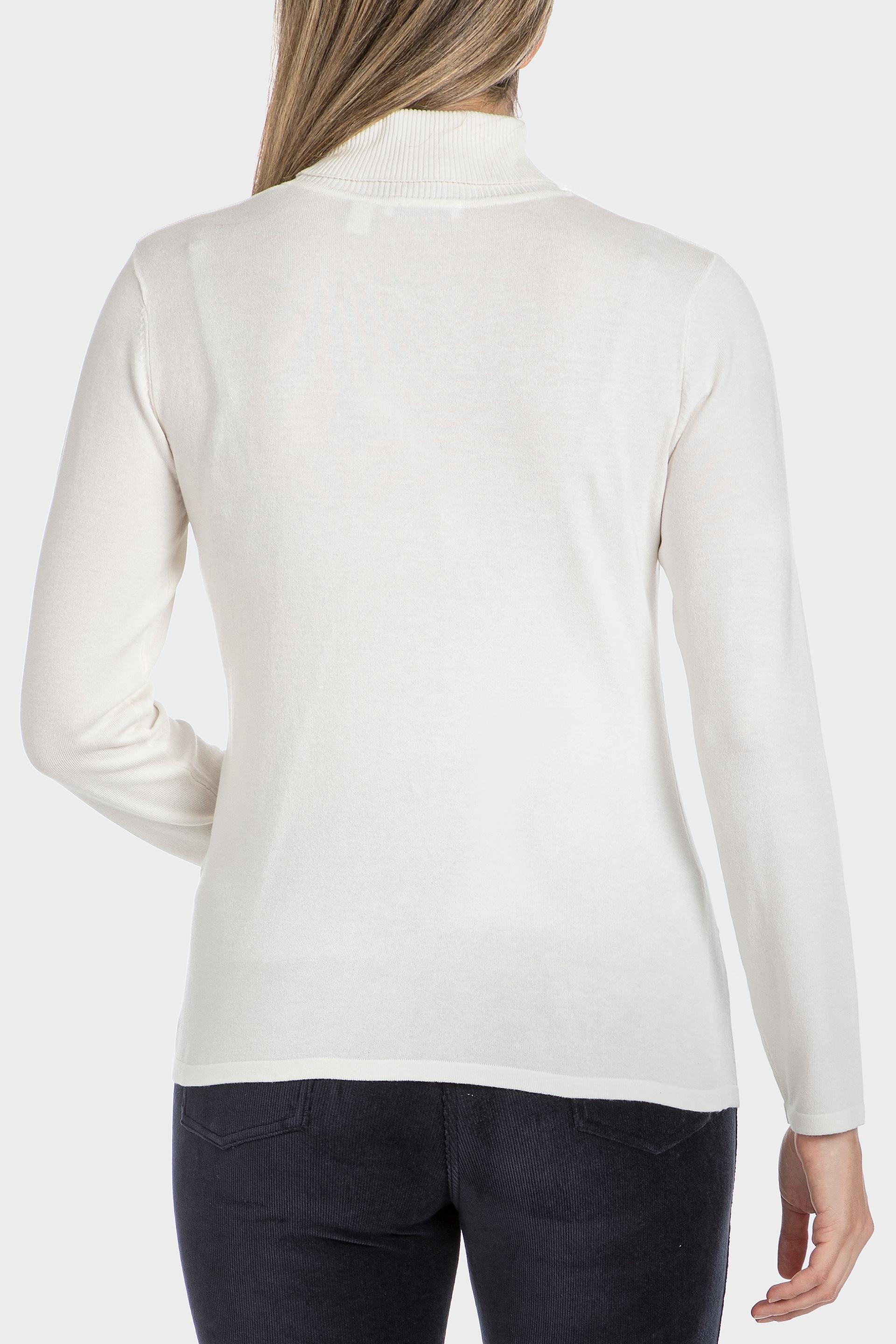 White Turtleneck Sweater, , large image number 1
