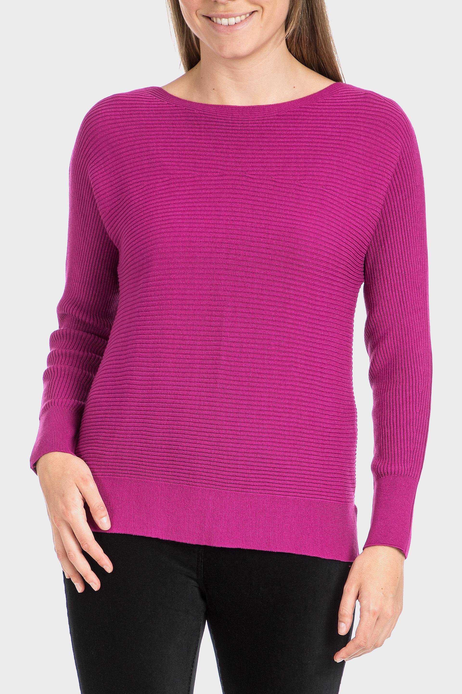Pink Long Sleeve Sweater, Fuchsia, large image number 1