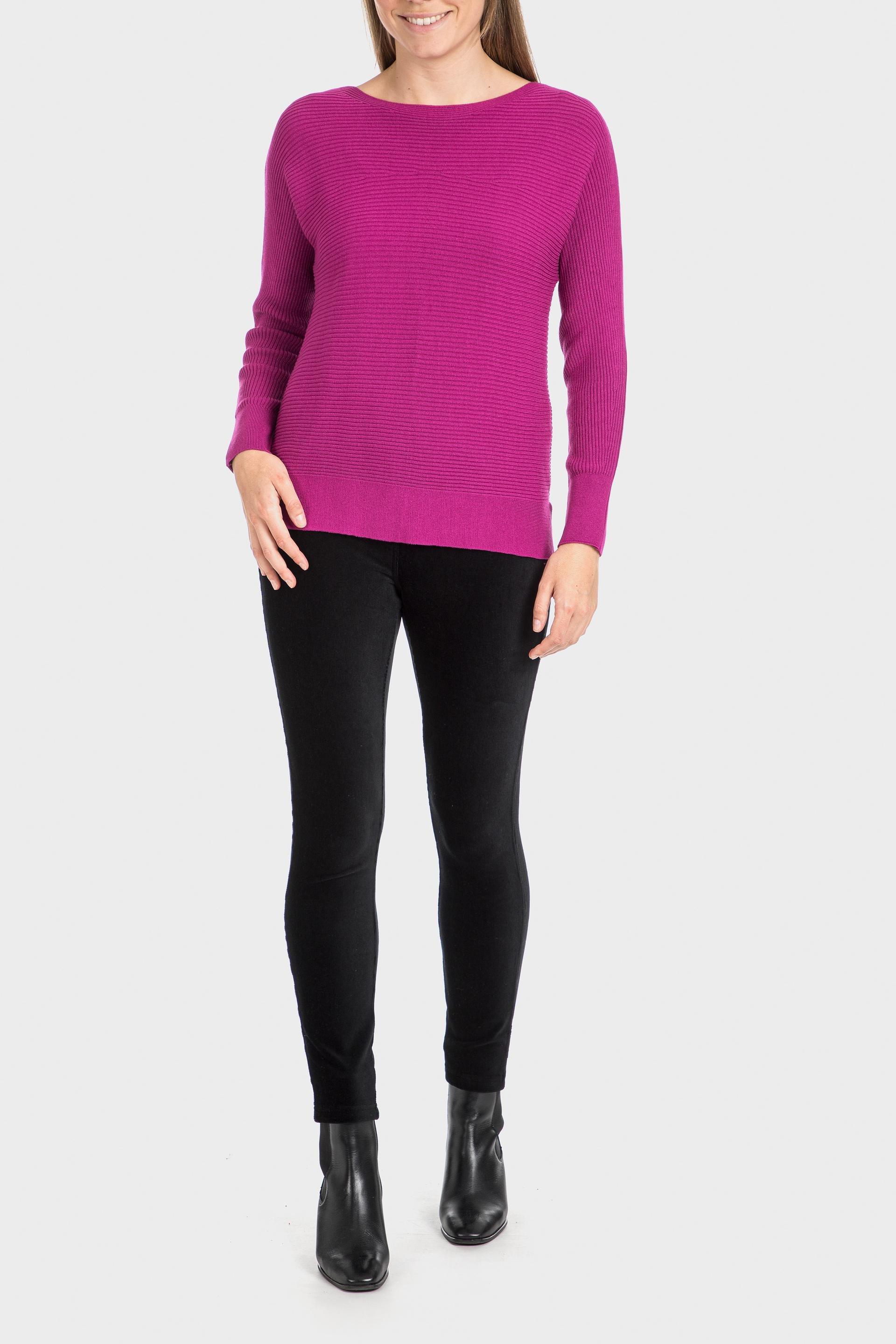 Pink Long Sleeve Sweater, Fuchsia, large image number 4