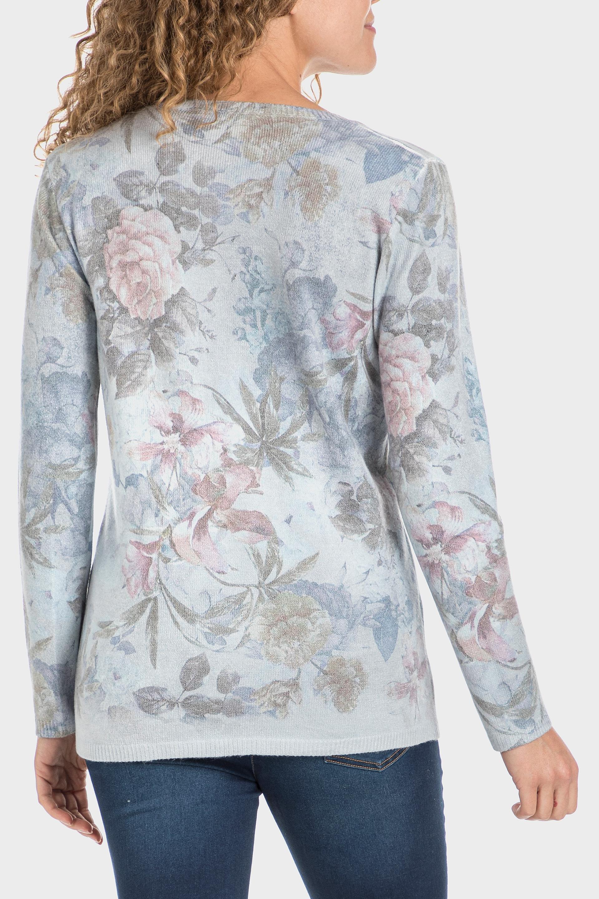 Blue Rhinestone Print Sweatshirt, , large image number 5