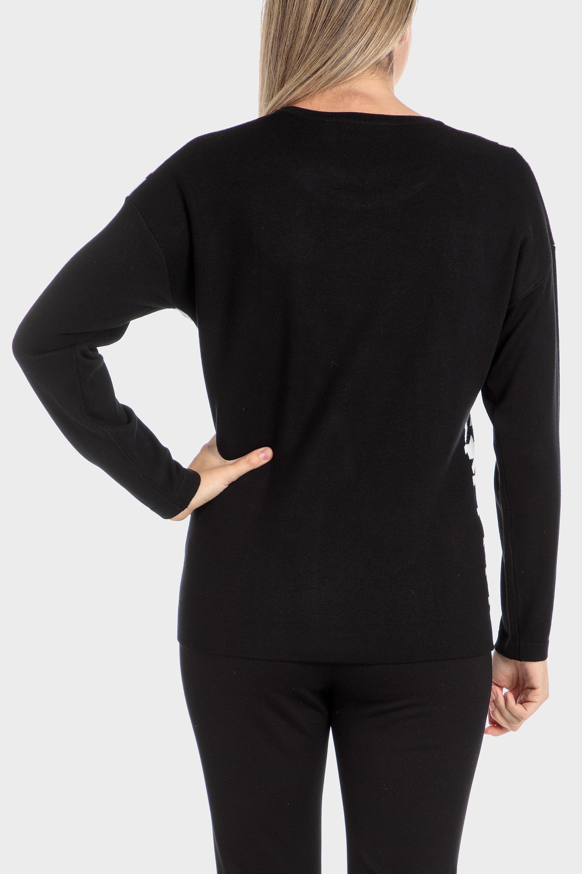 Black Jacquard Sweater, , large image number 4