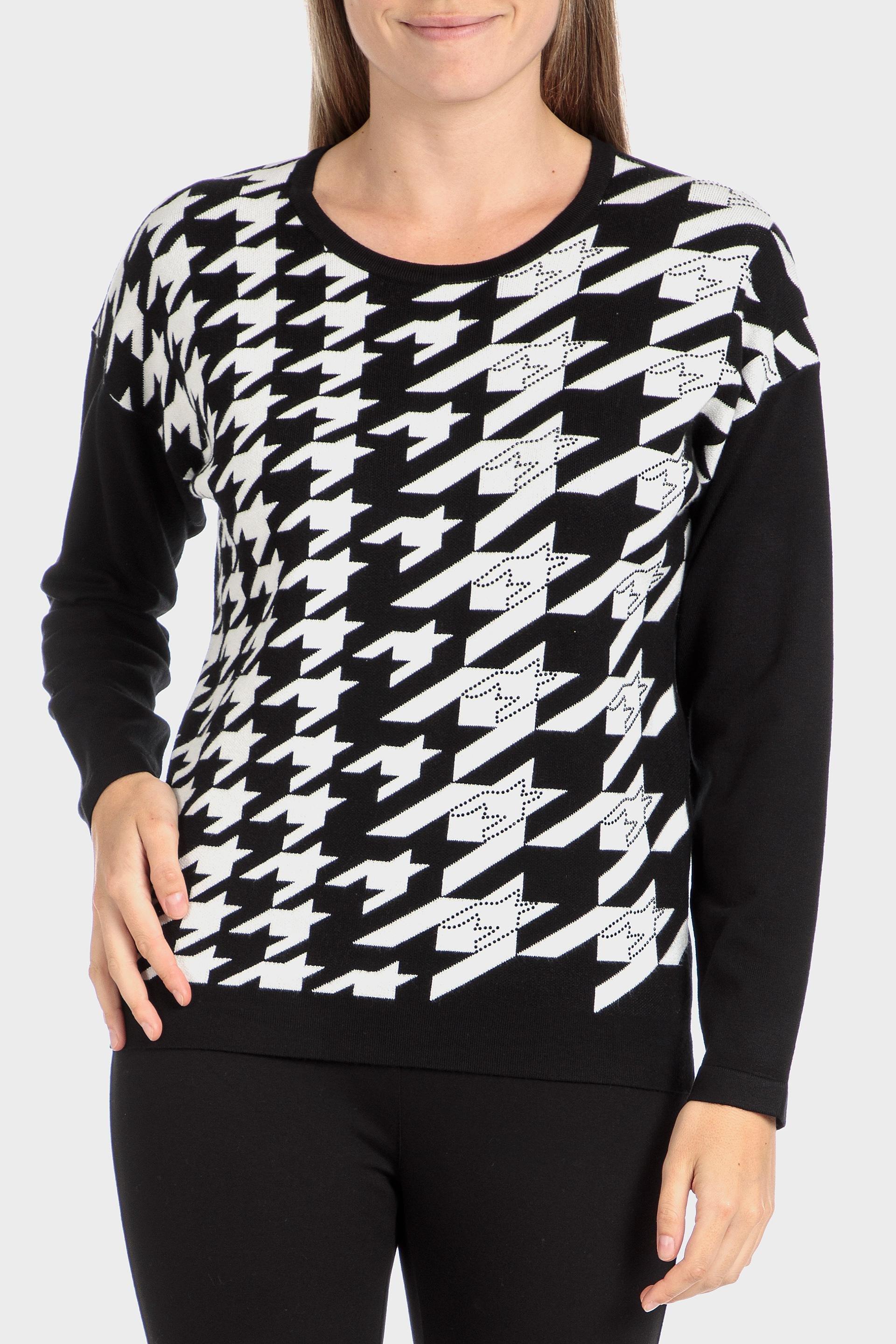 Black Jacquard Sweater, , large image number 5