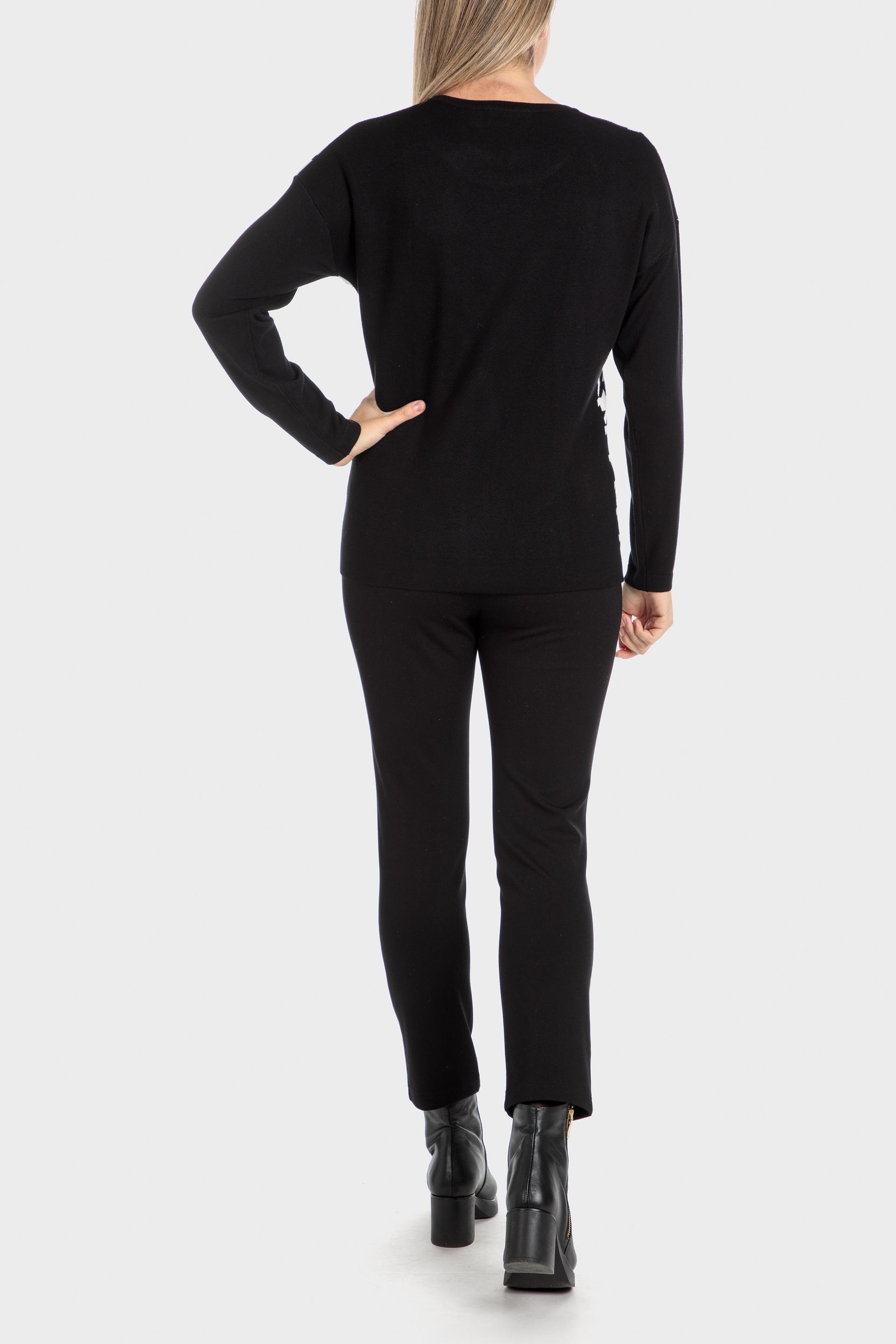 Black Jacquard Sweater, , large image number 6