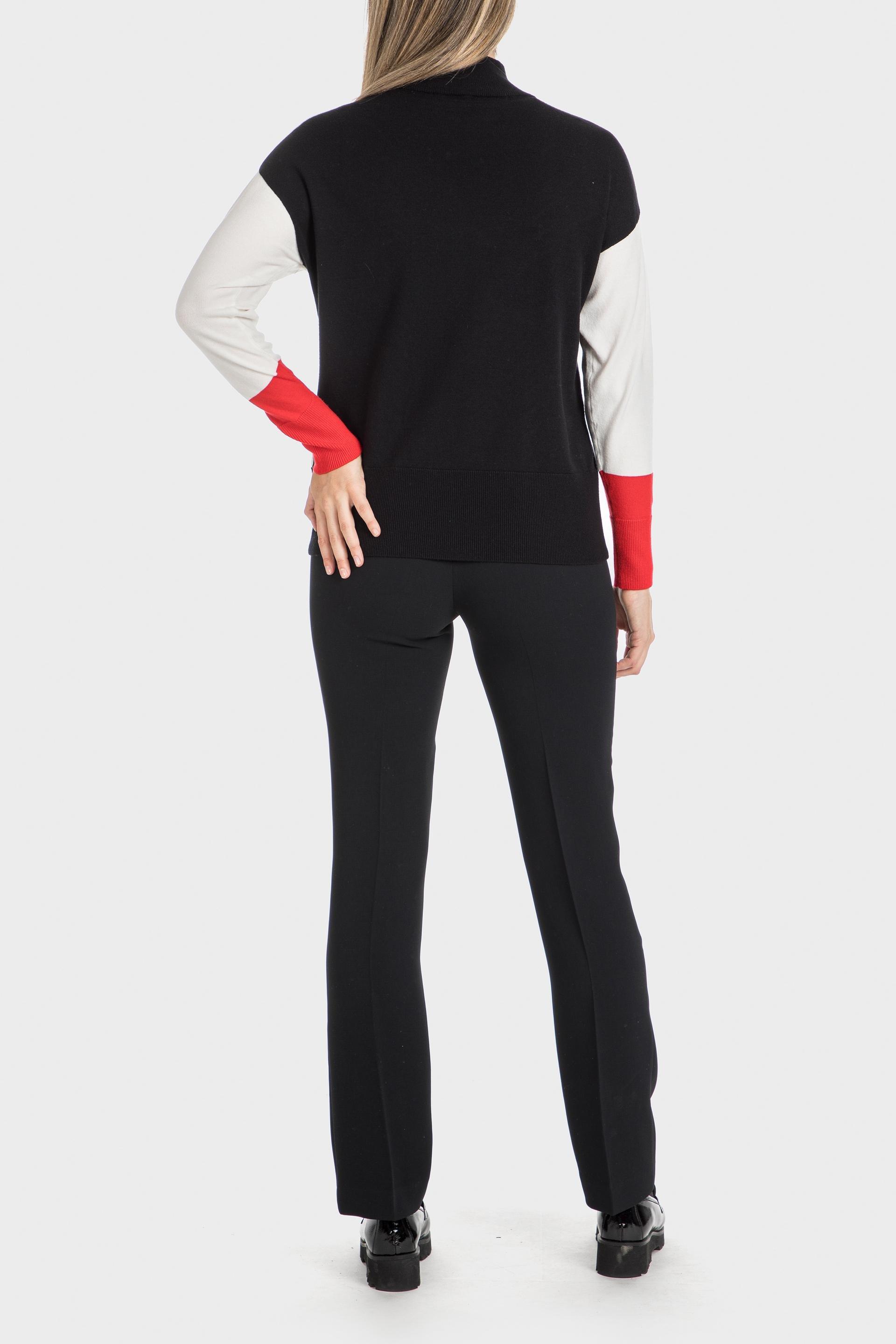 Black Colour Block Sweater, , large image number 0