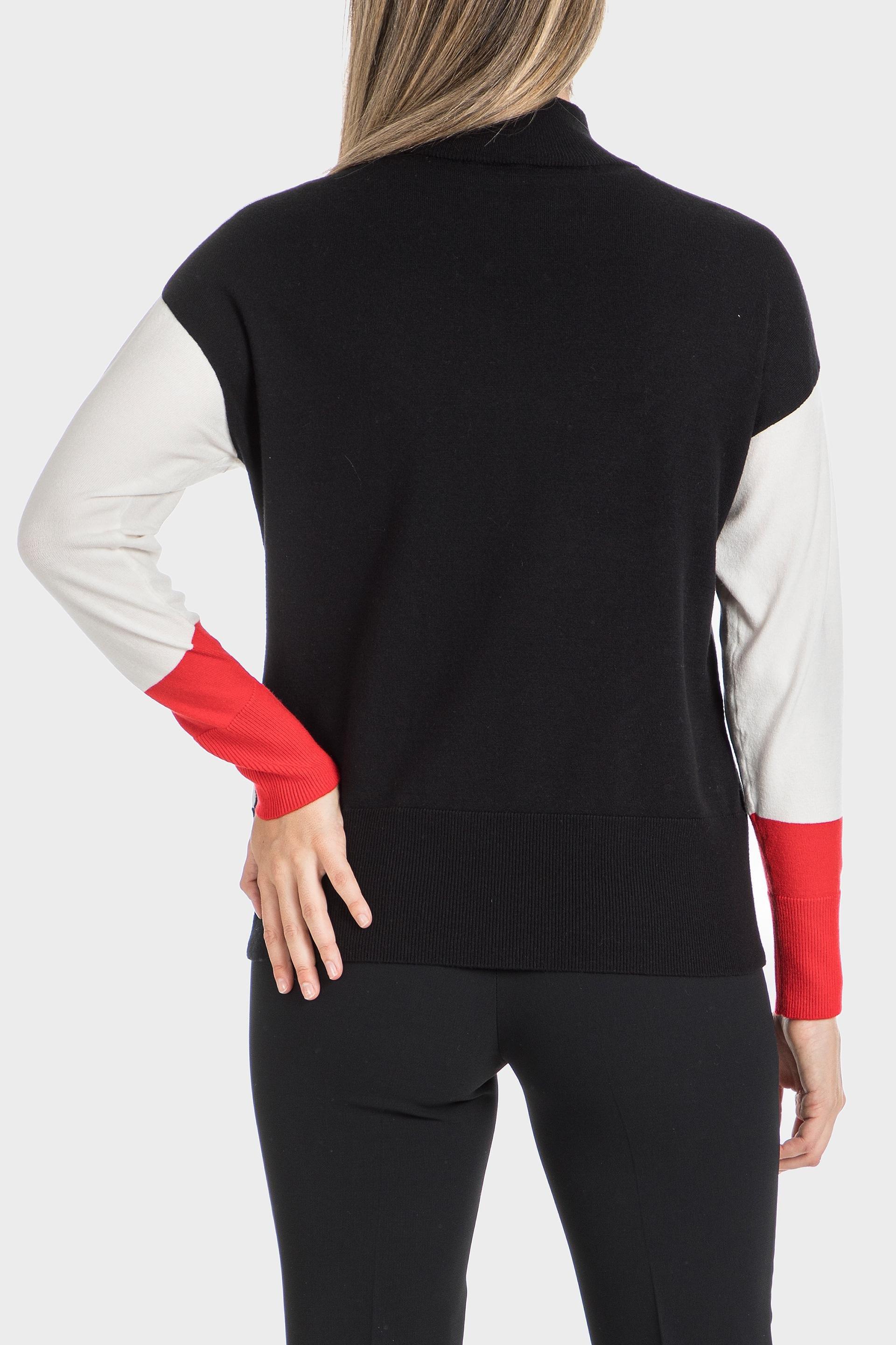 Black Colour Block Sweater, , large image number 2