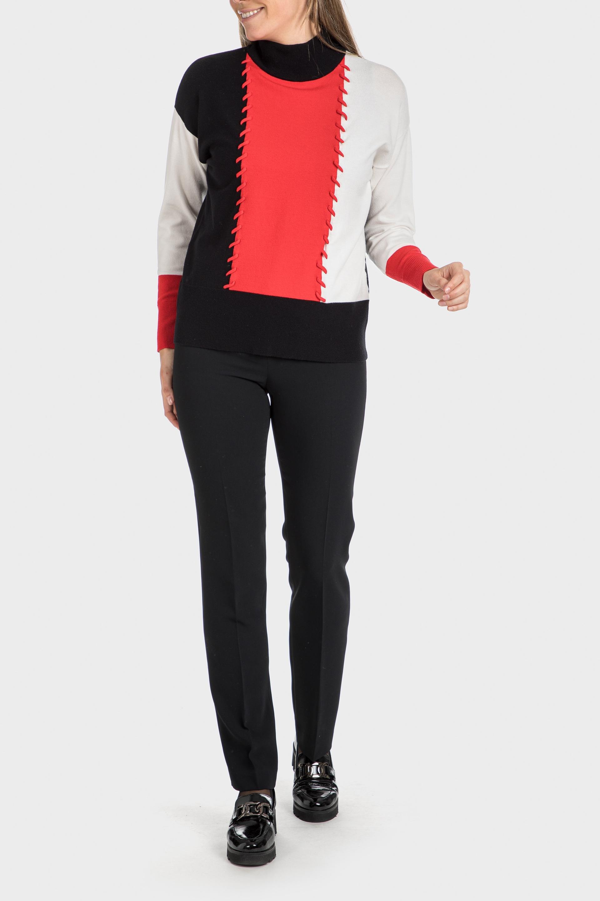 Black Colour Block Sweater, , large image number 3
