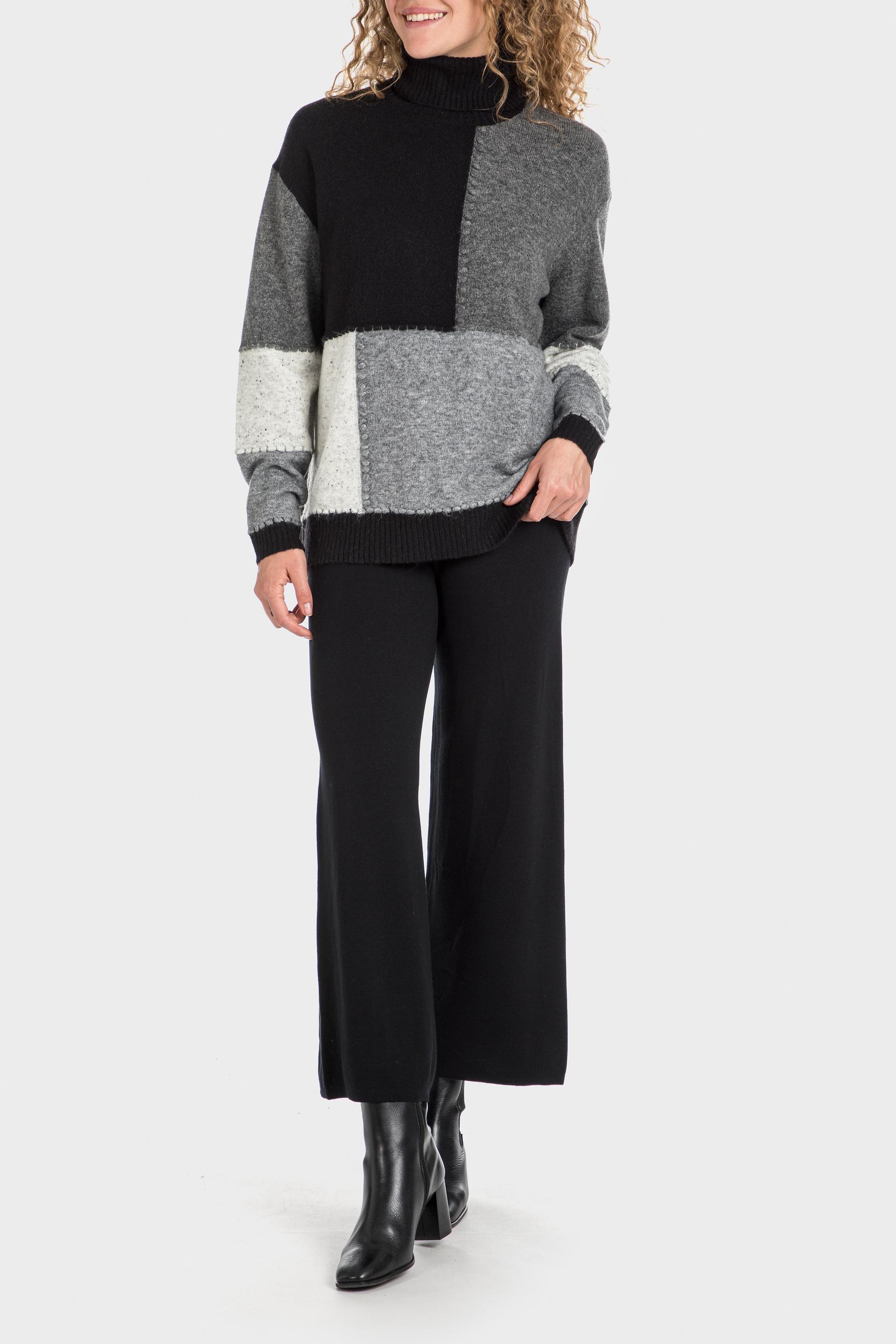 Black Colour Block Sweater, , large image number 4