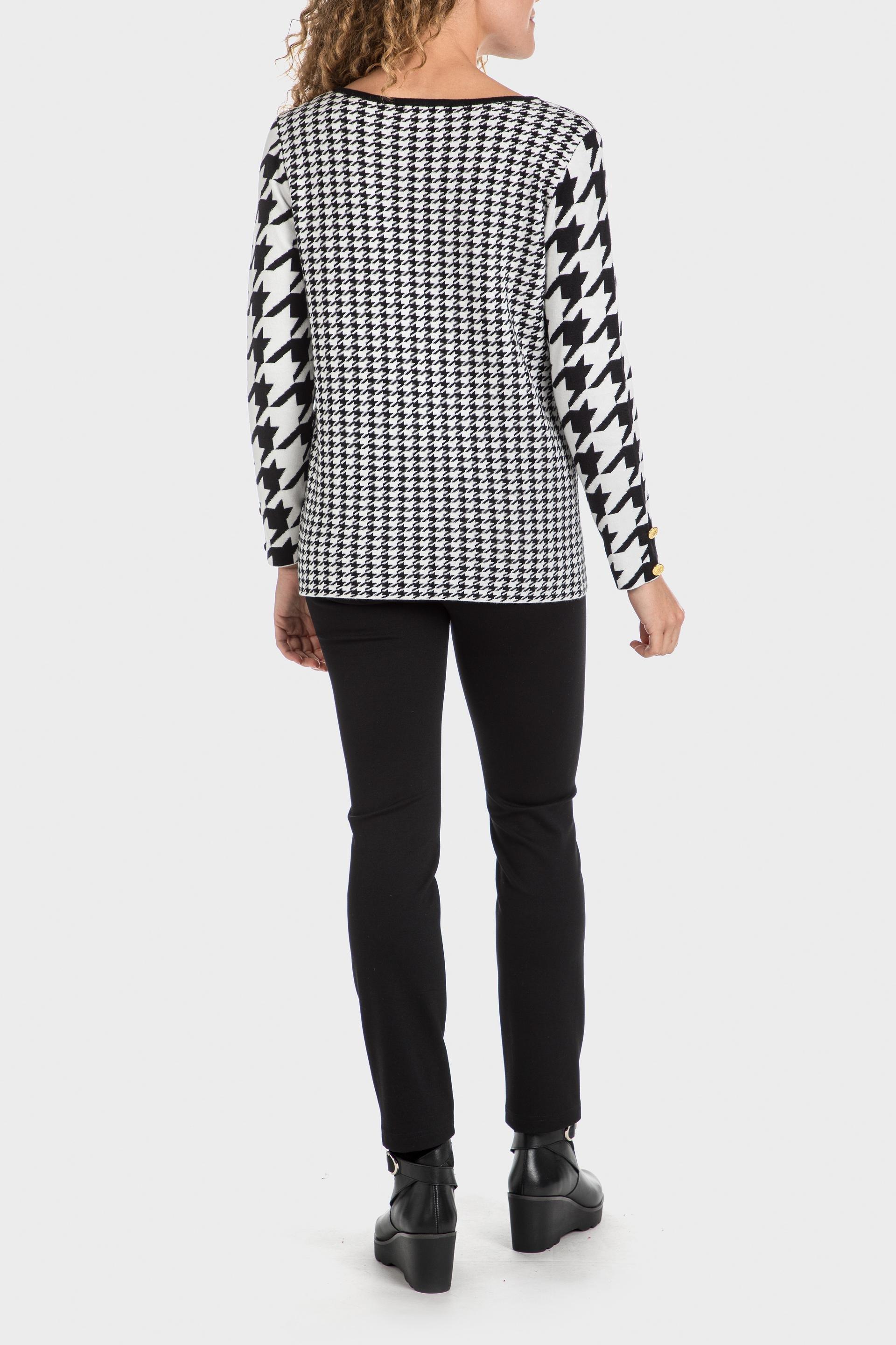 Multicolour Houndstooth Sweater, , large image number 3