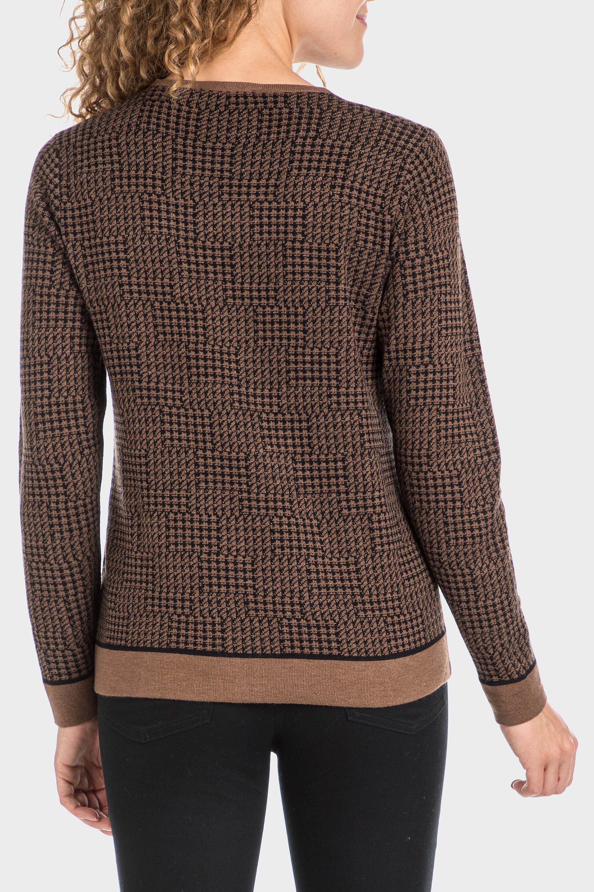 Brown Houndstooth Sweater, , large image number 2