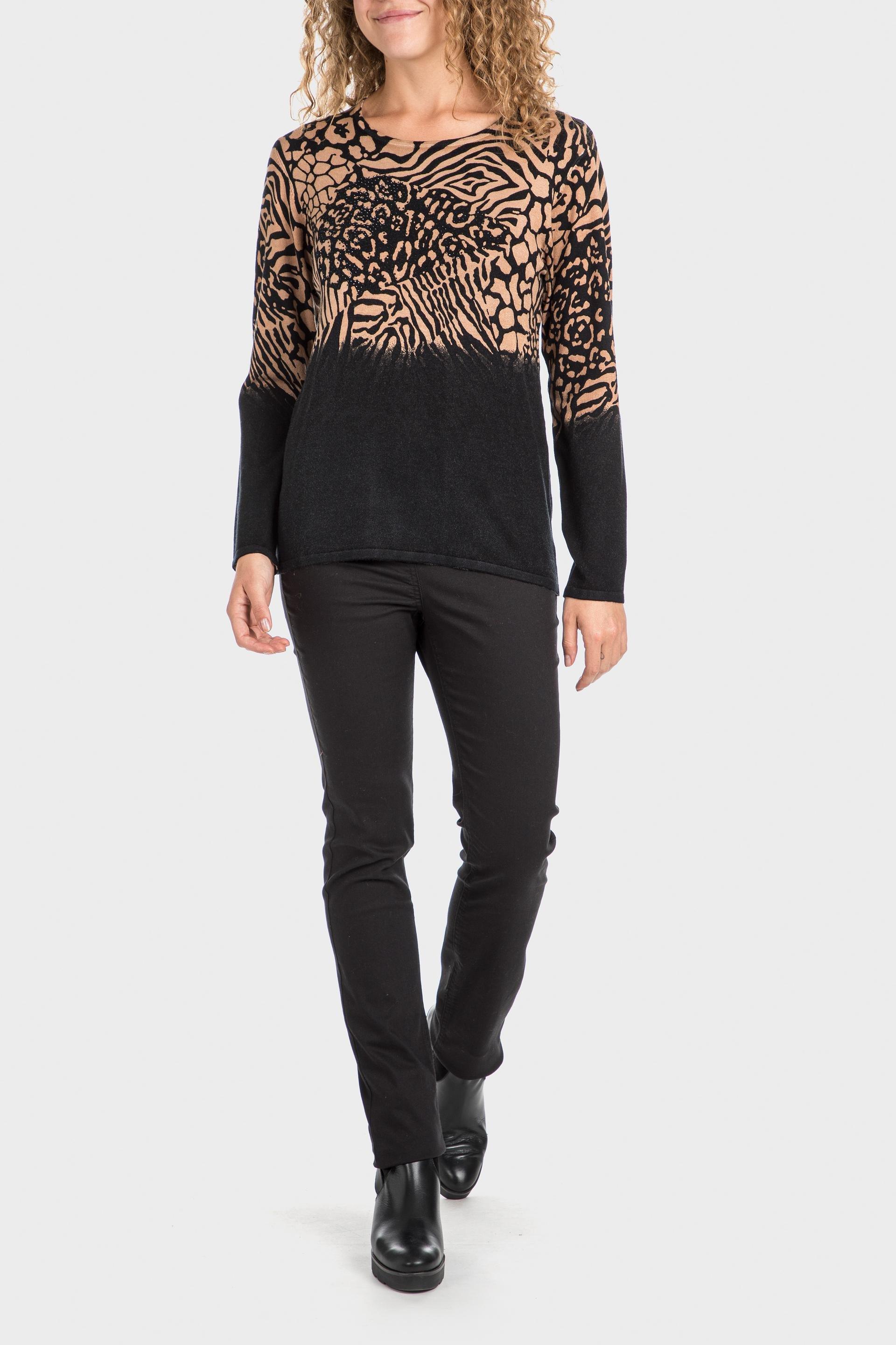 Multicolour Animal Print Sweater, , large image number 0