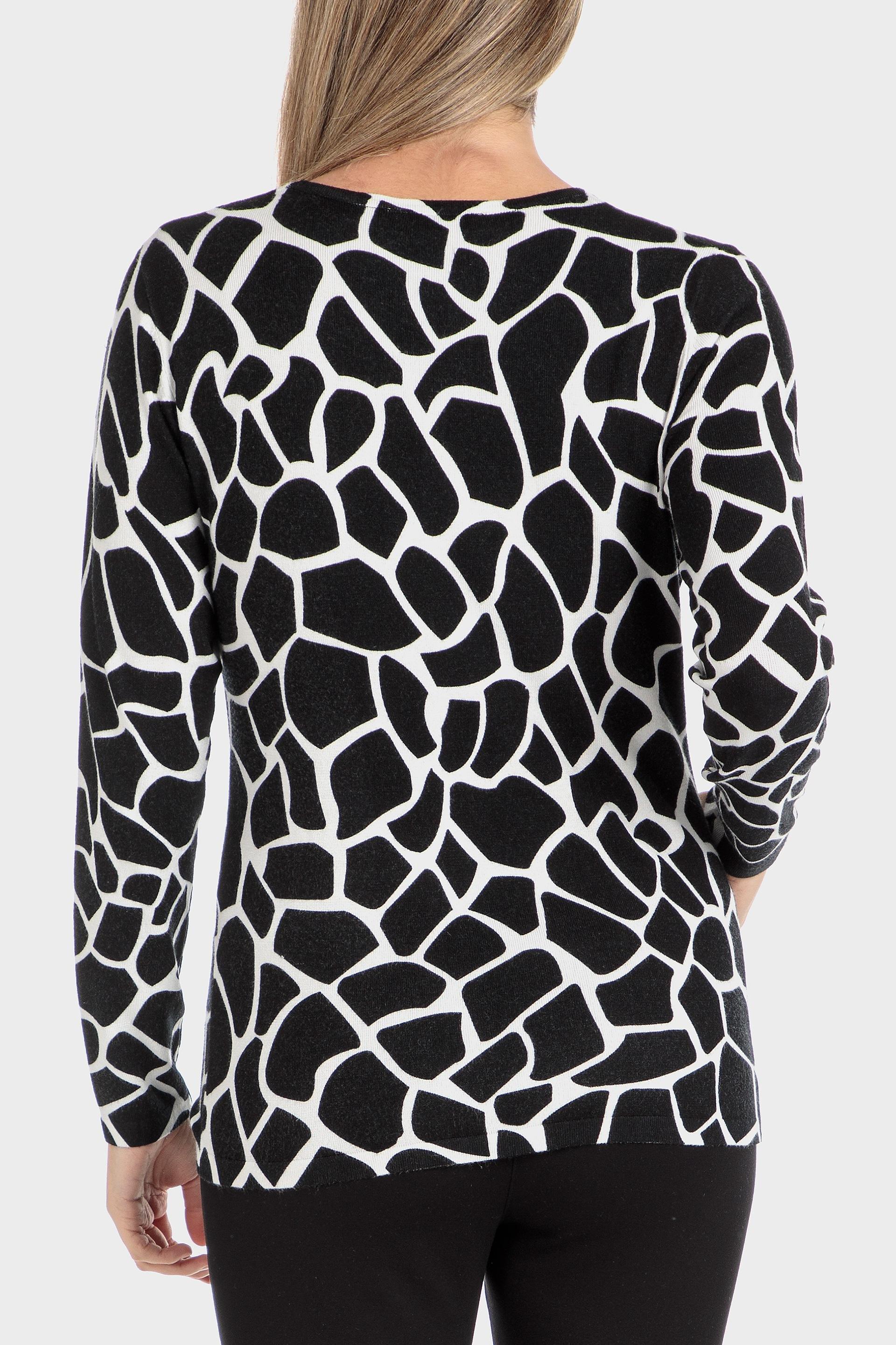 Multicolour Printed Sweater, Black, large image number 3