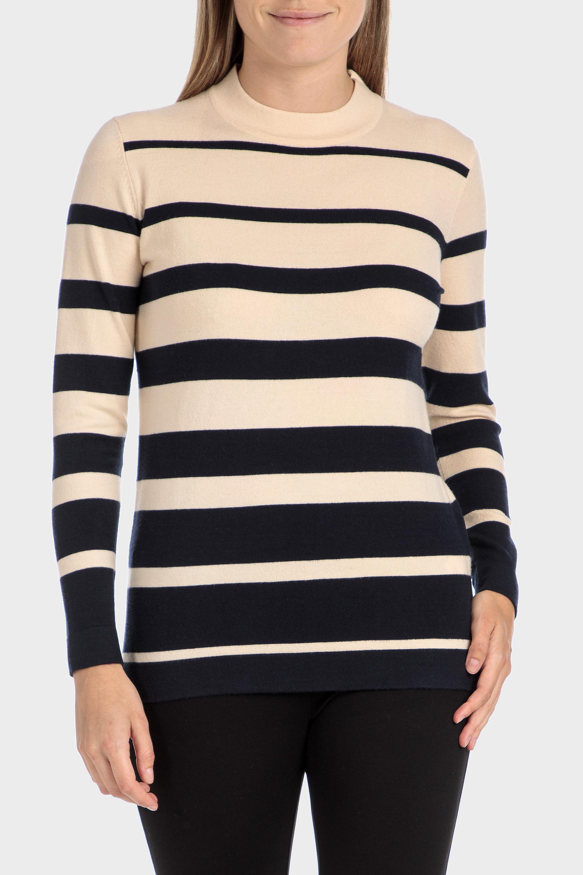 Beige Striped Sweater, , large image number 3