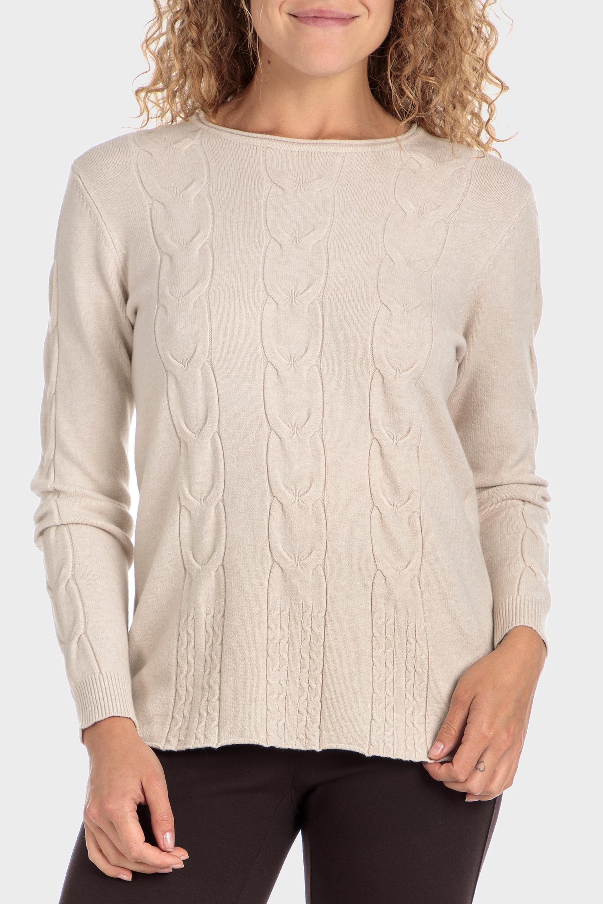 Beige Braids Sweater, , large image number 1