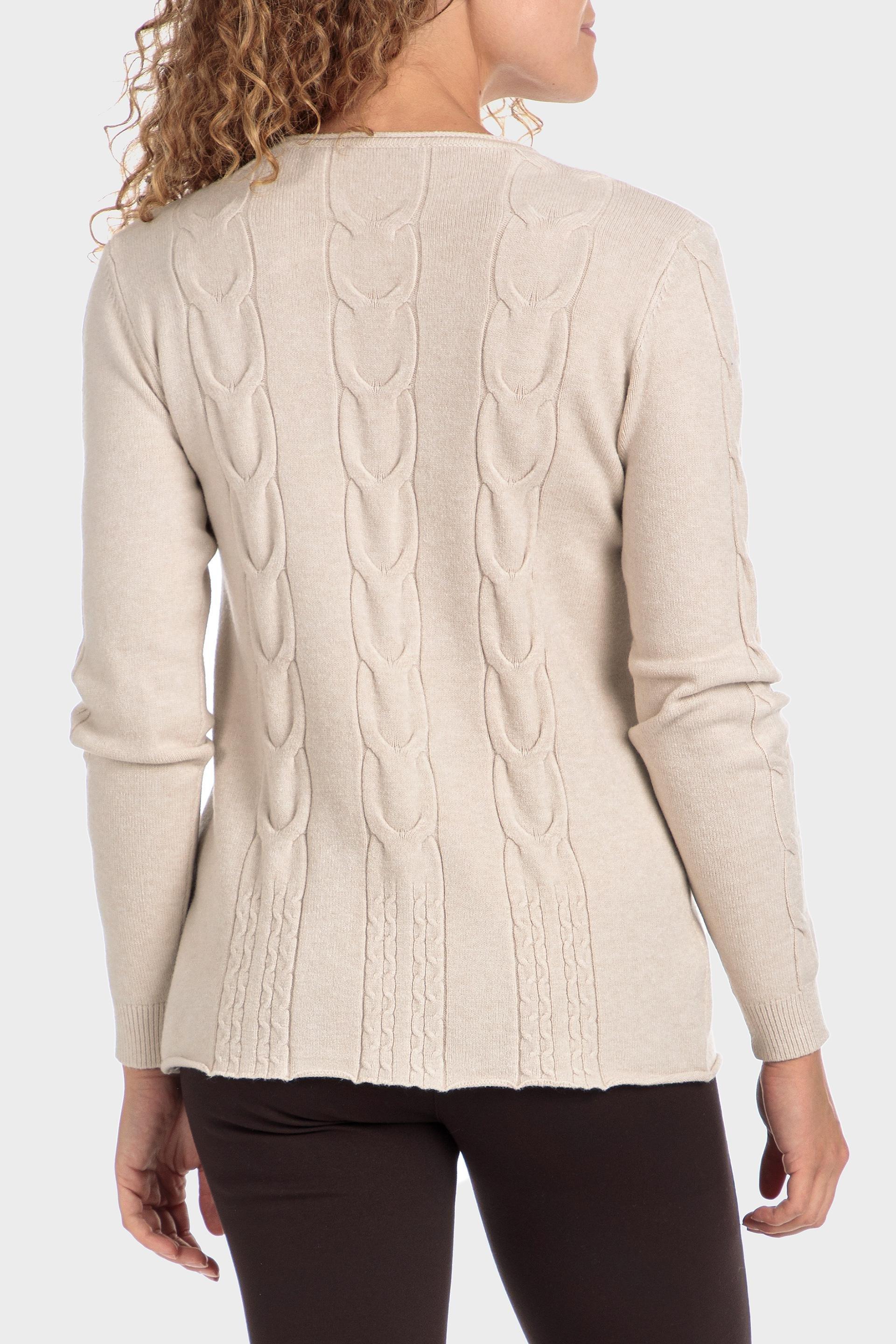 Beige Braids Sweater, , large image number 3