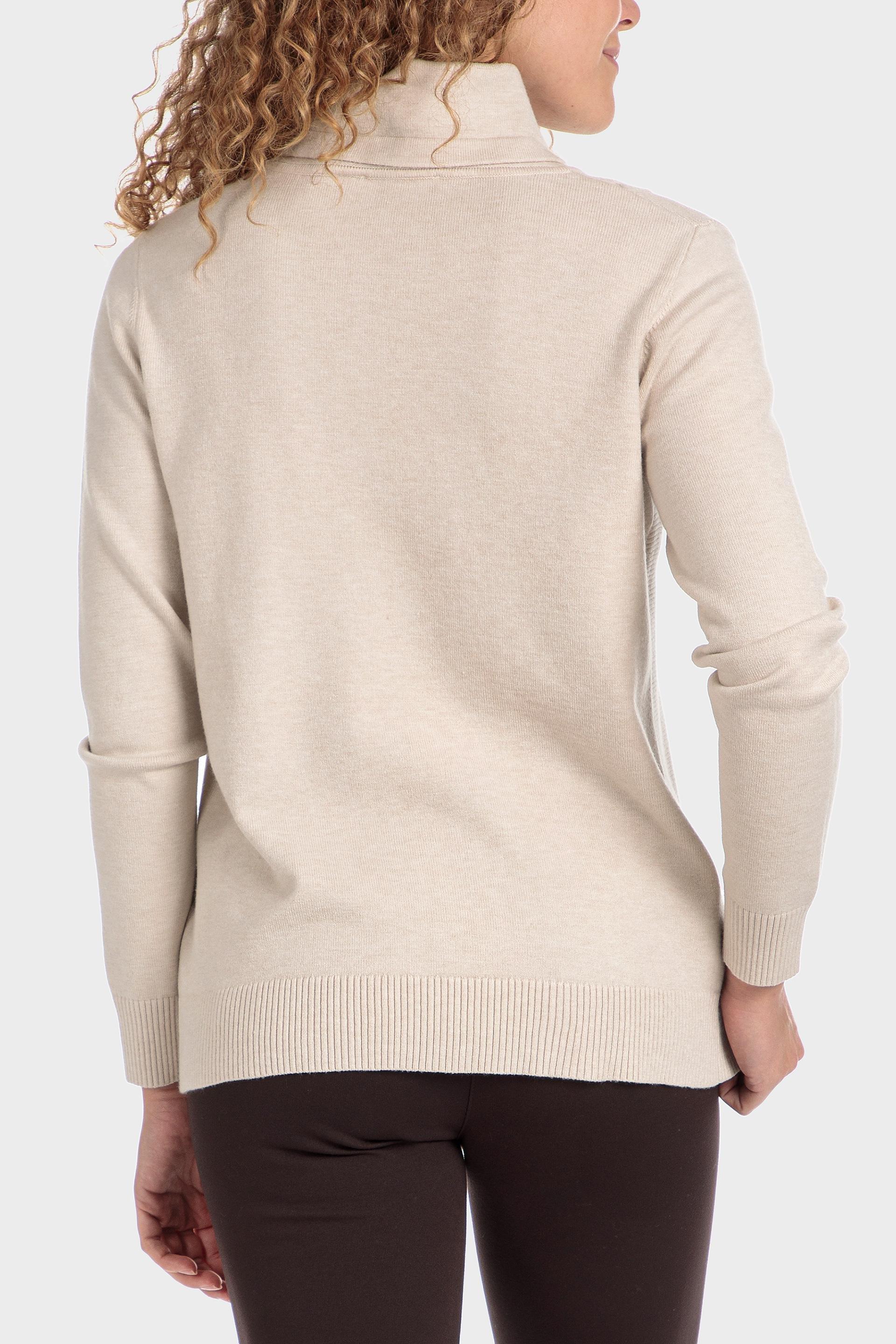 Beige Turtleneck Sweater, , large image number 1