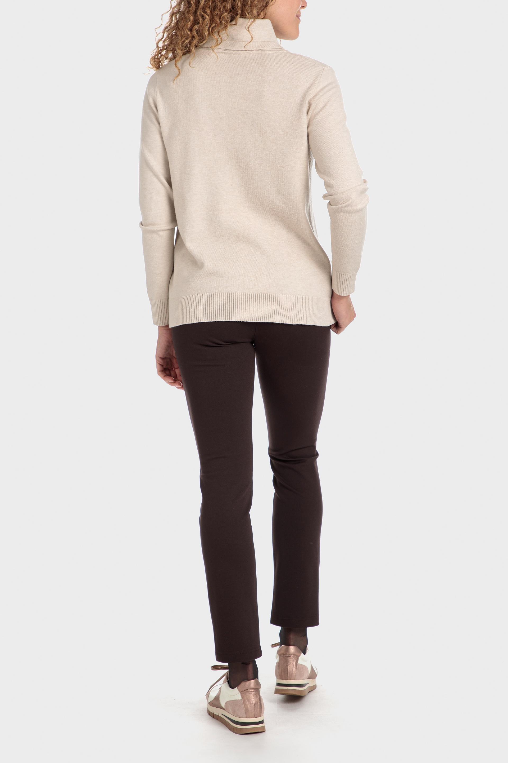 Beige Turtleneck Sweater, , large image number 3