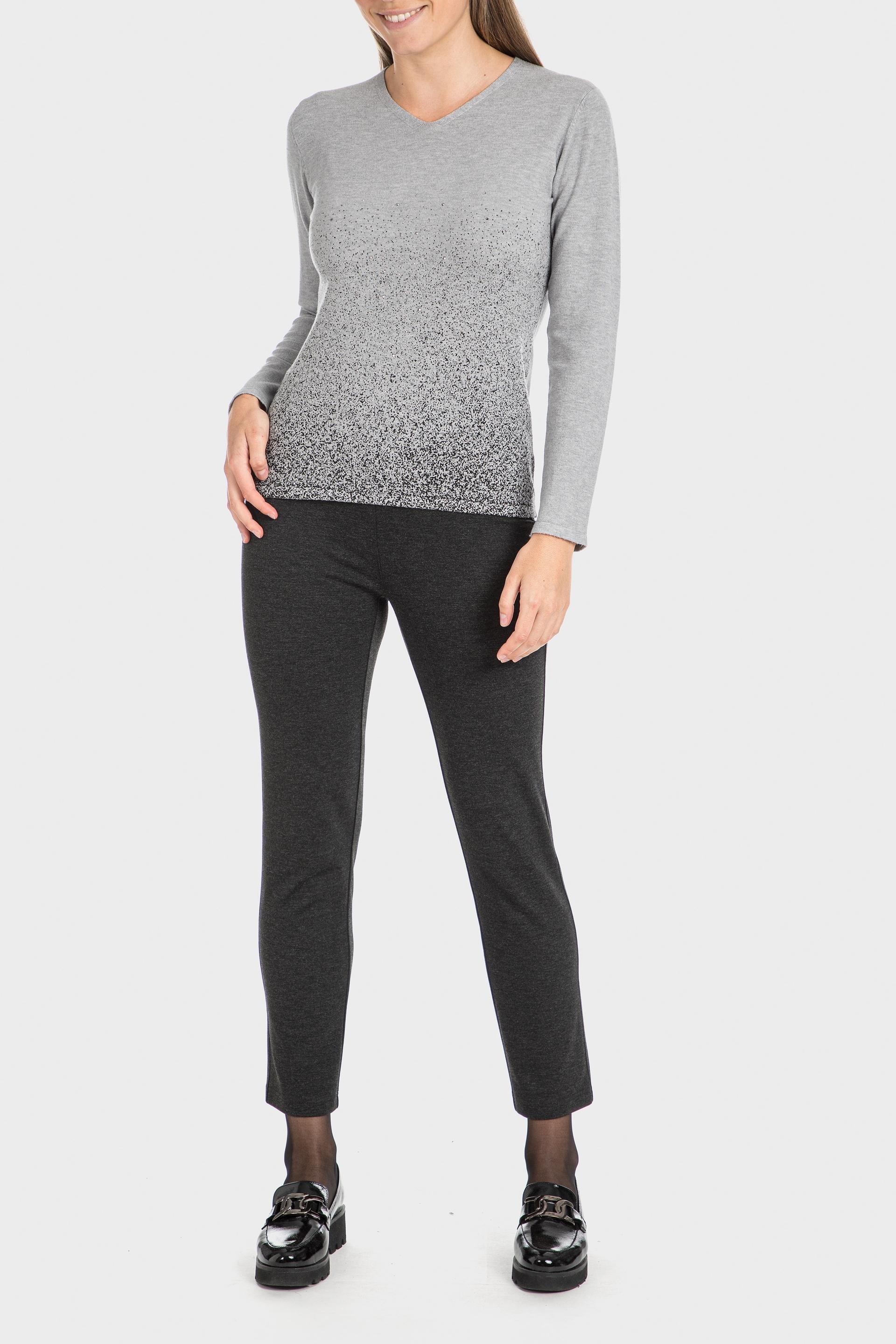Grey Printed Sweater, , large image number 0