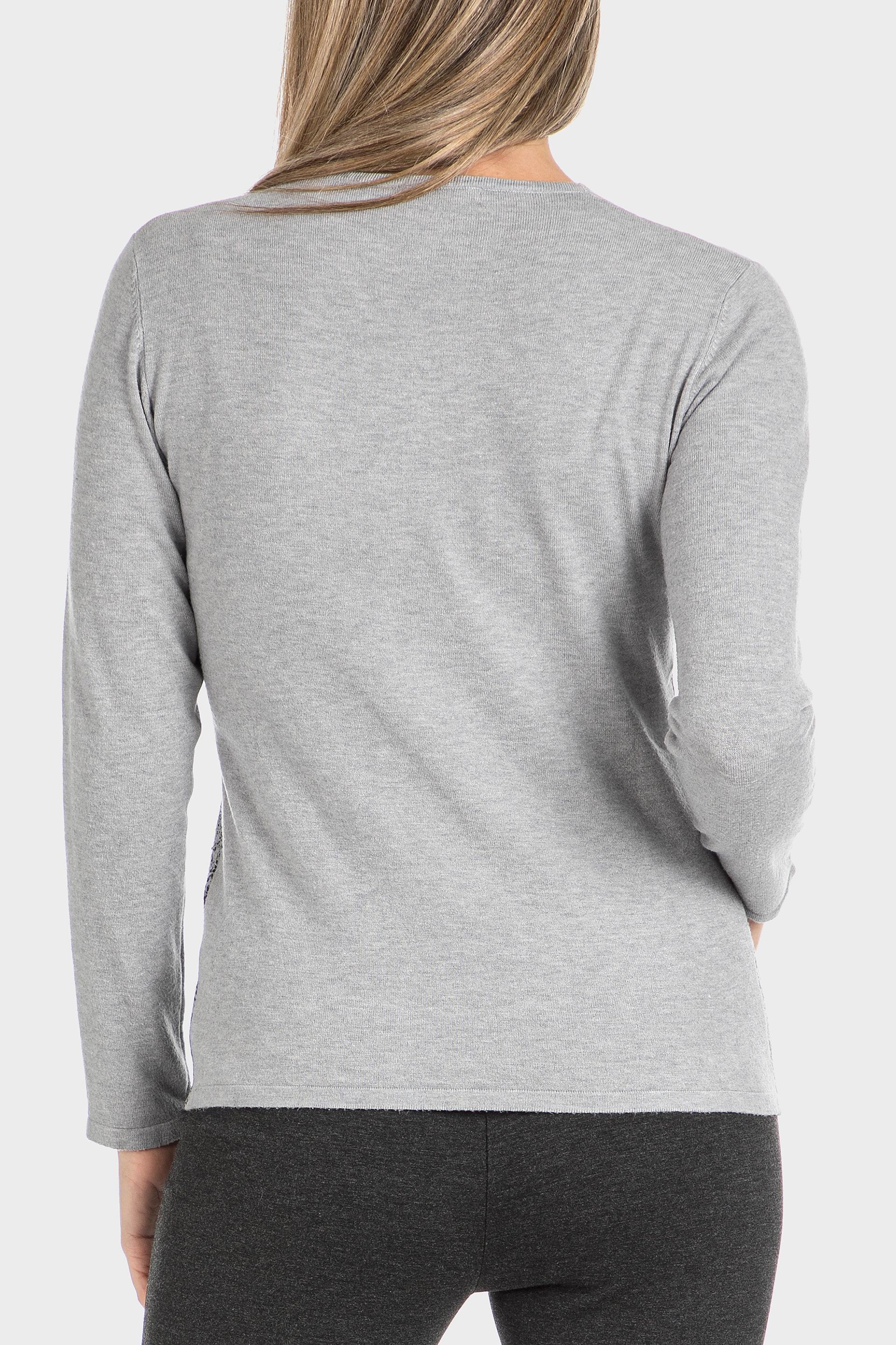 Grey Printed Sweater, , large image number 3