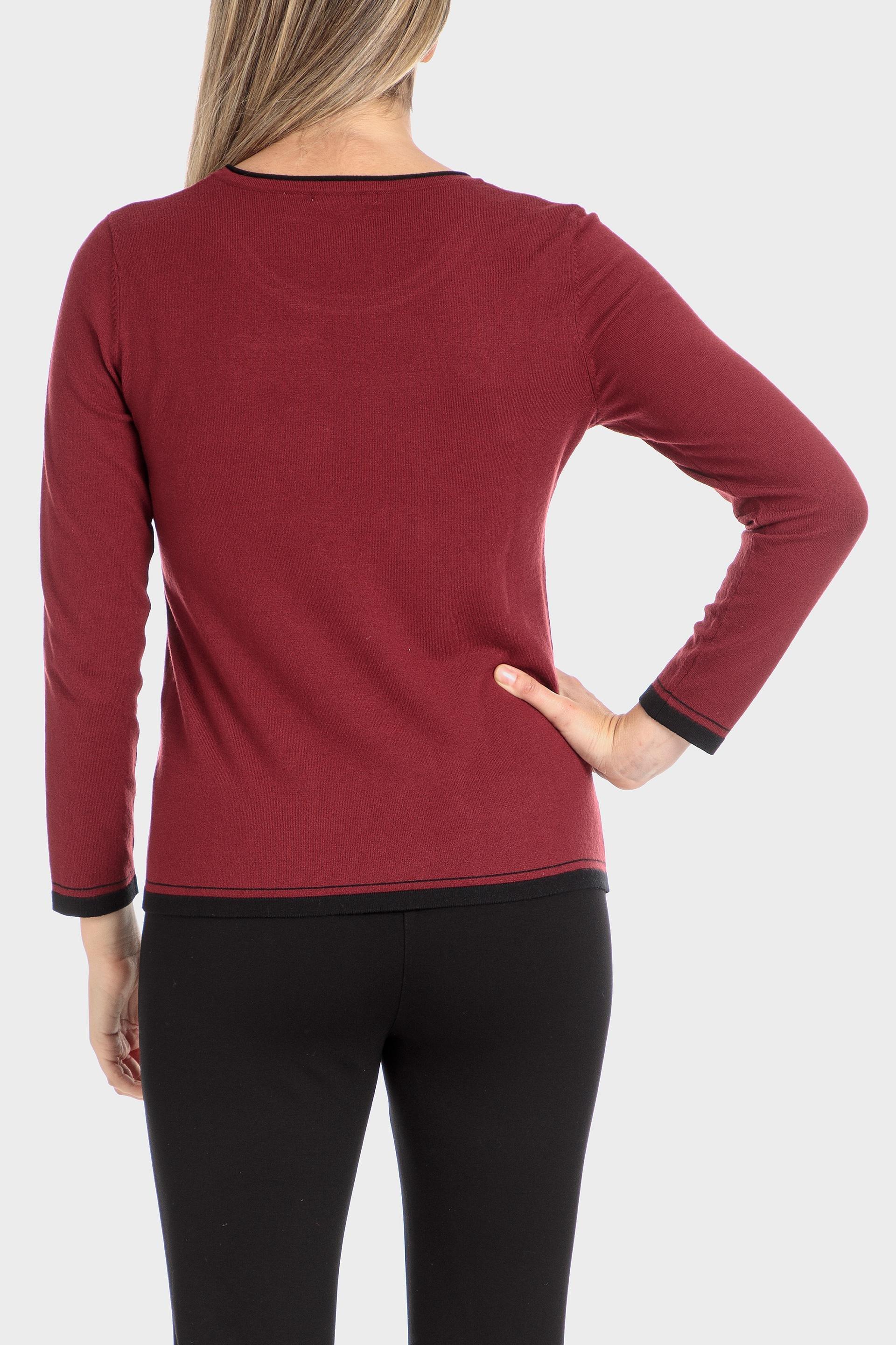 Red Printed Sweater, , large image number 3