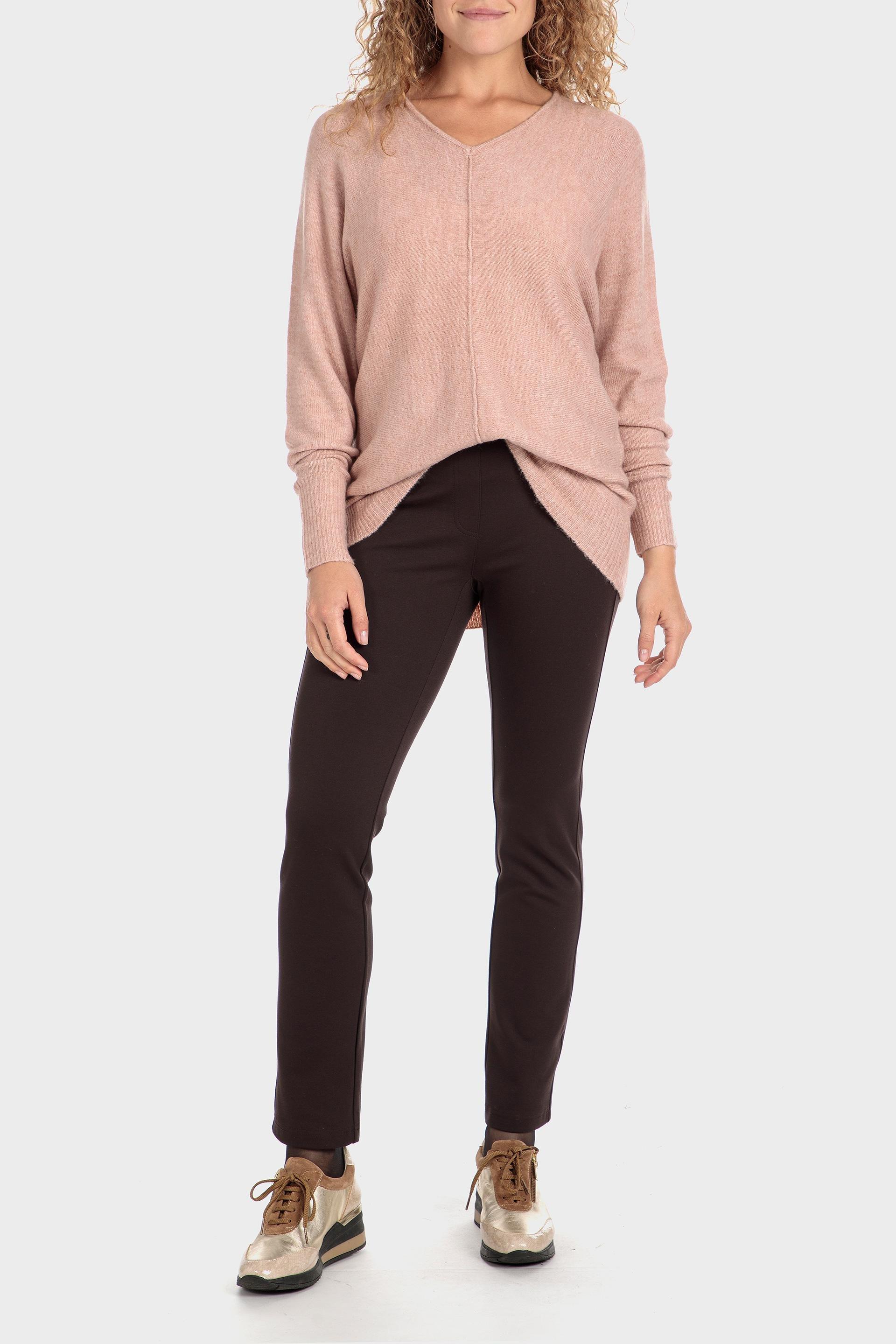 Pink V Neck Sweater, Pink Ligh, large image number 1