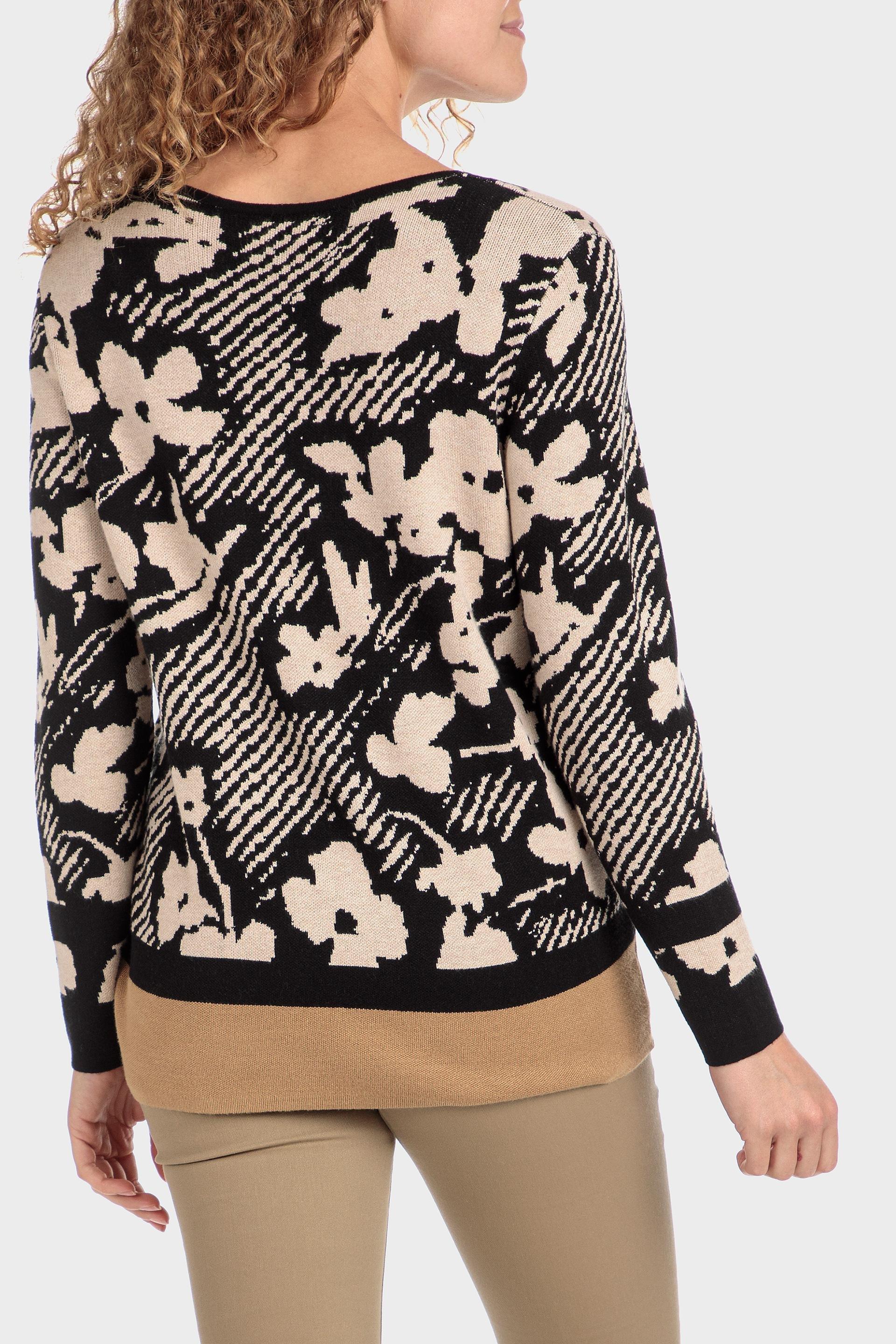Black Printed Sweater, , large image number 2