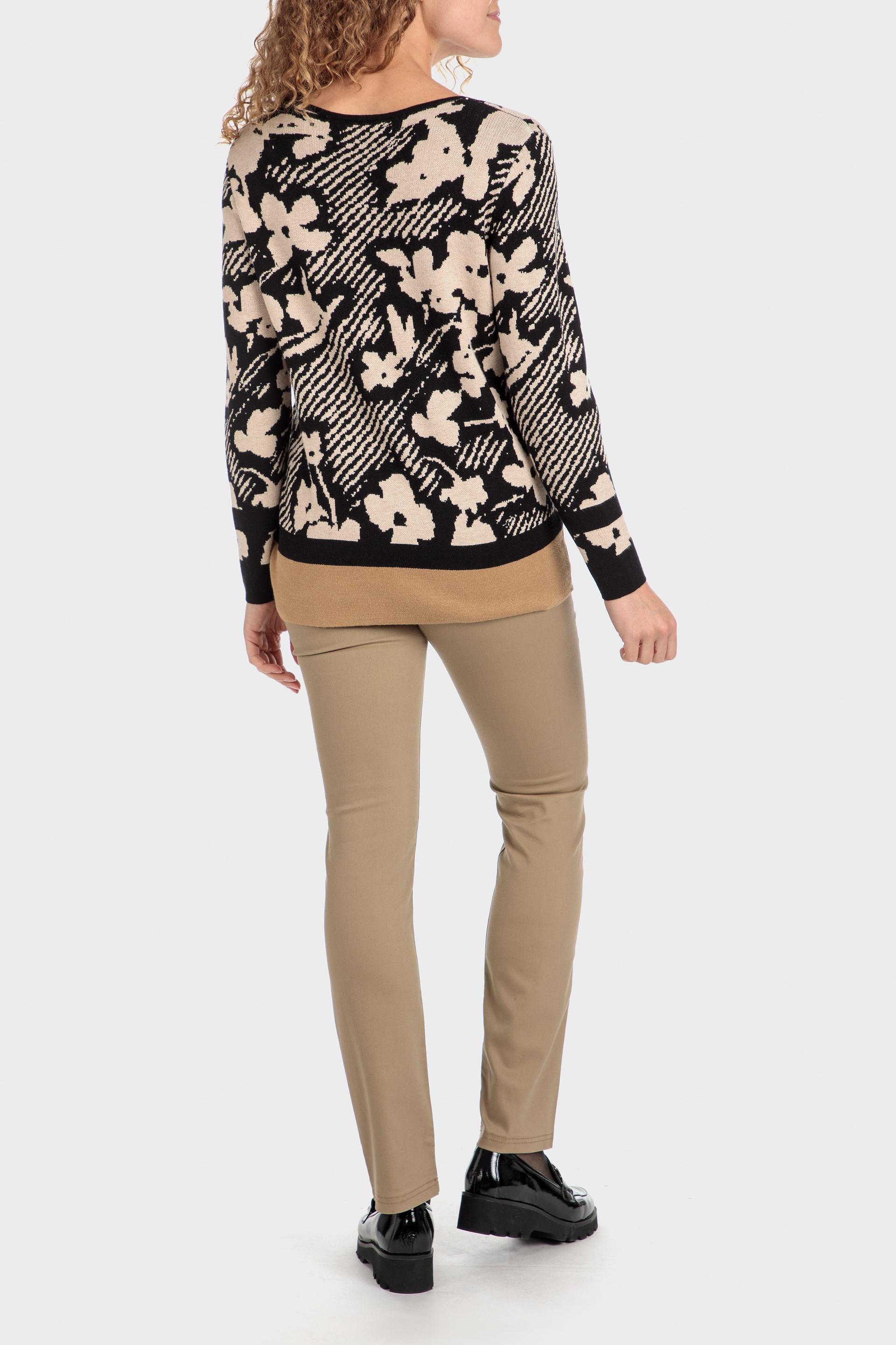 Black Printed Sweater, , large image number 3