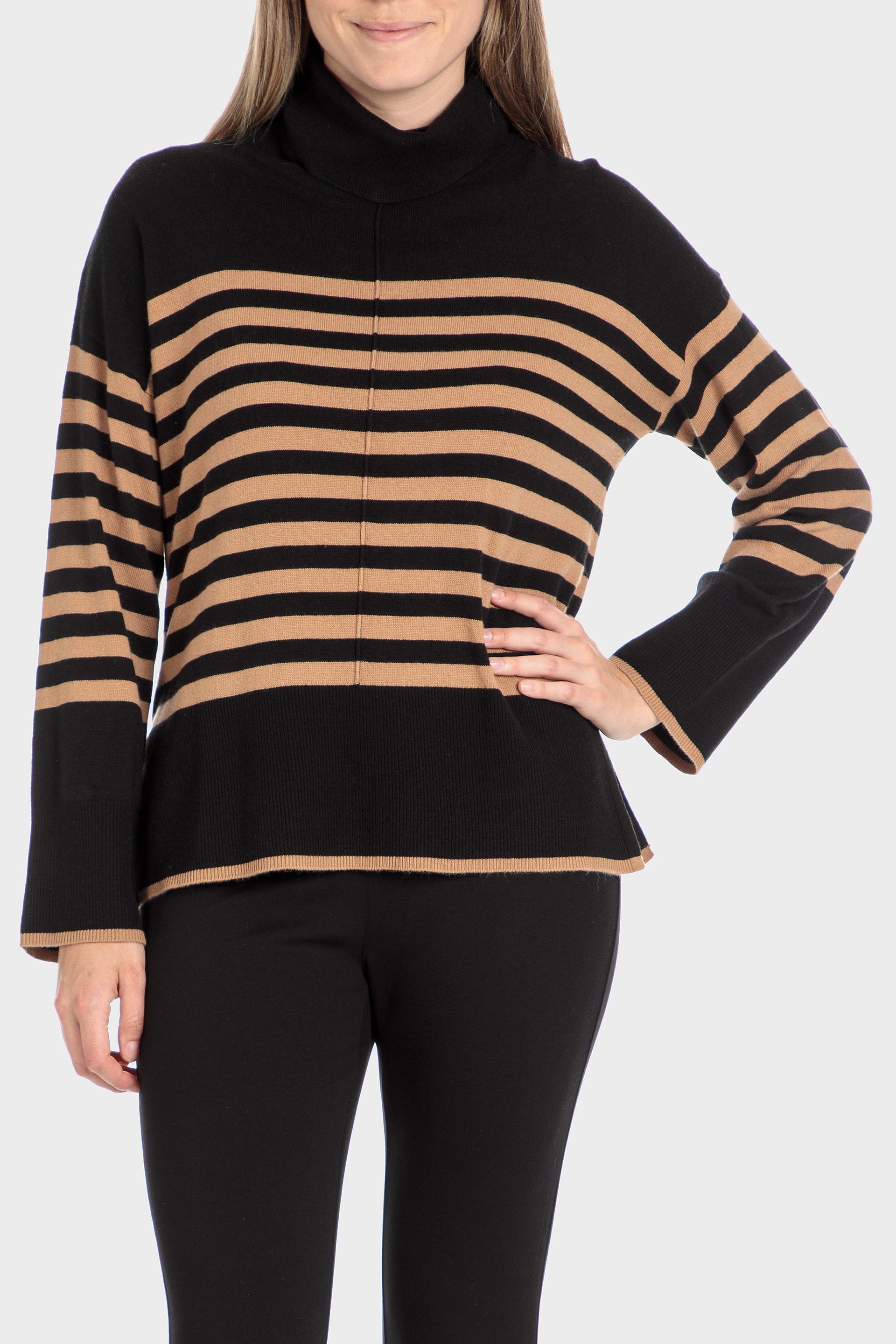 Black Striped Sweater, , large image number 0