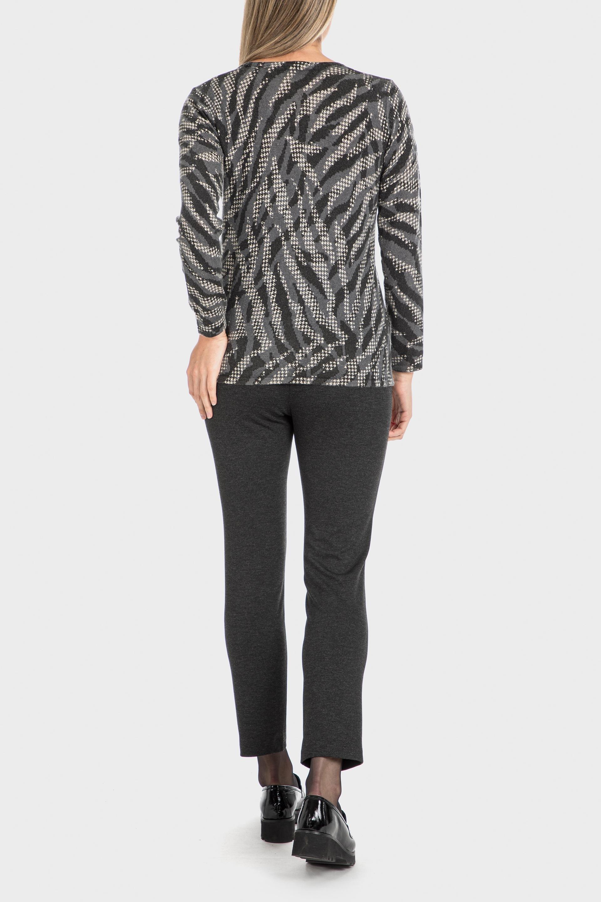 Grey Printed Sweater, , large image number 2