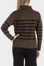 Punt Roma - Brown Striped Turtleneck Sweater