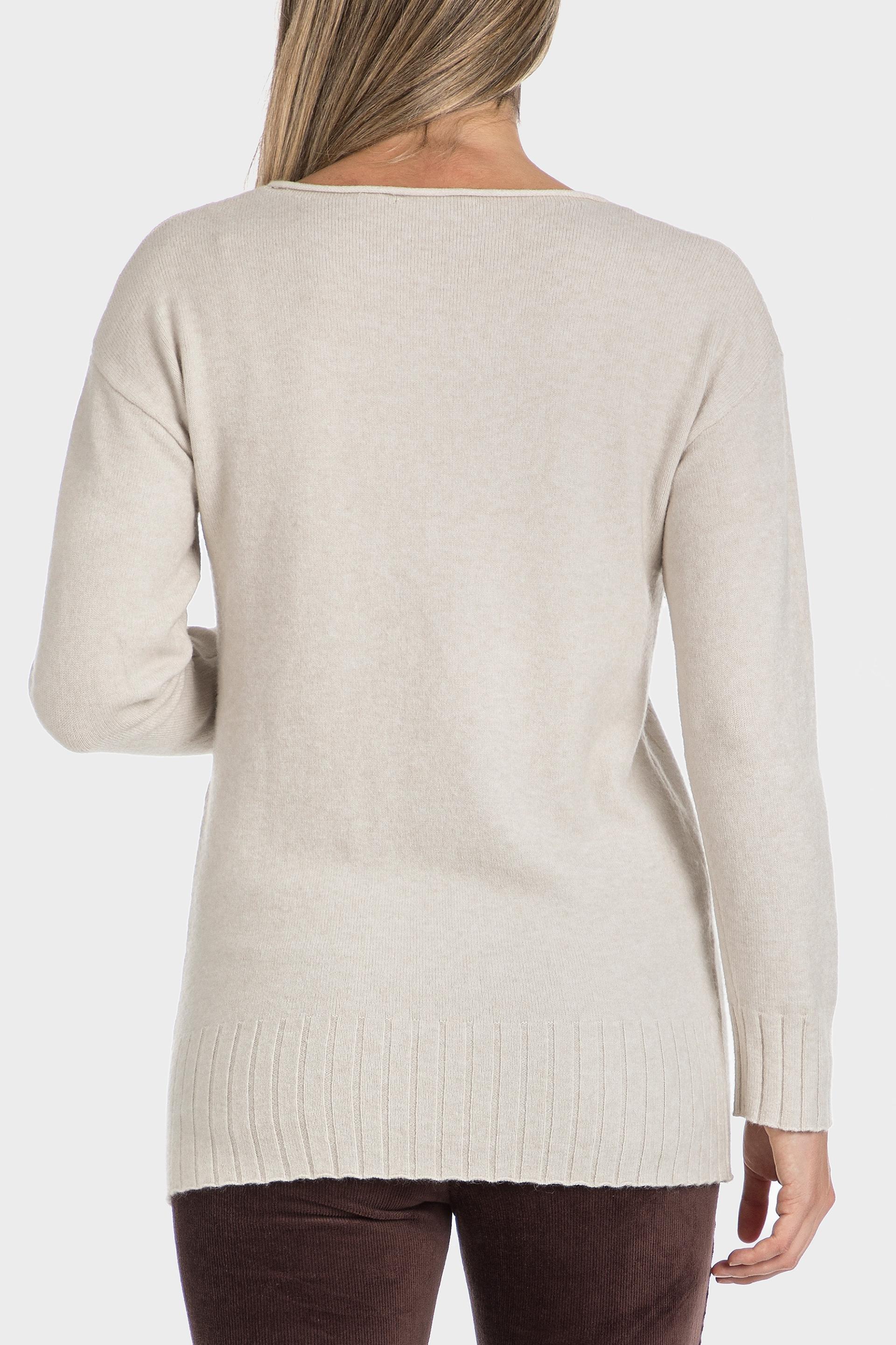 Beige Cable Knitted Sweater, , large image number 3