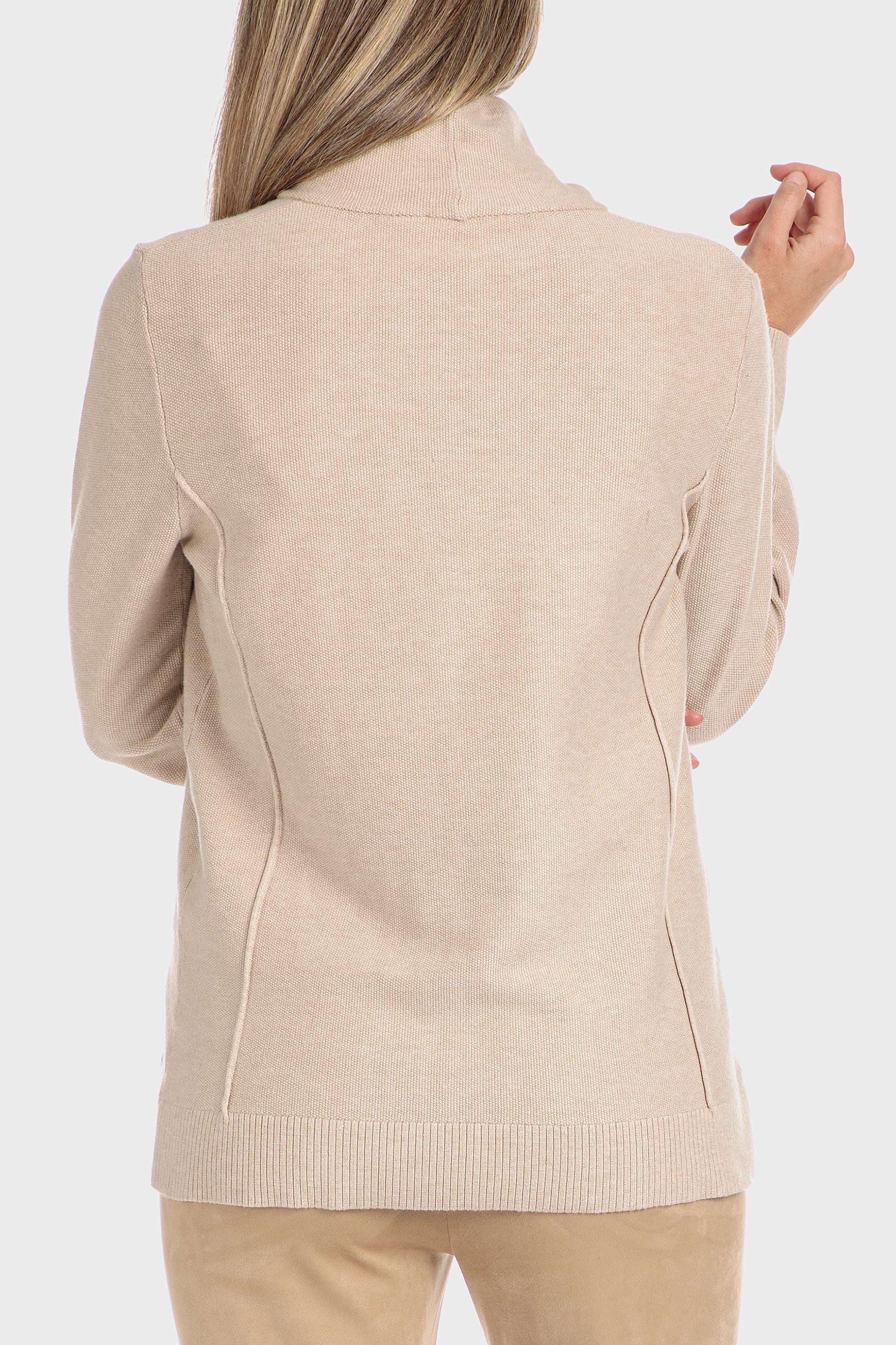 Beige Printed Sweater, , large image number 3