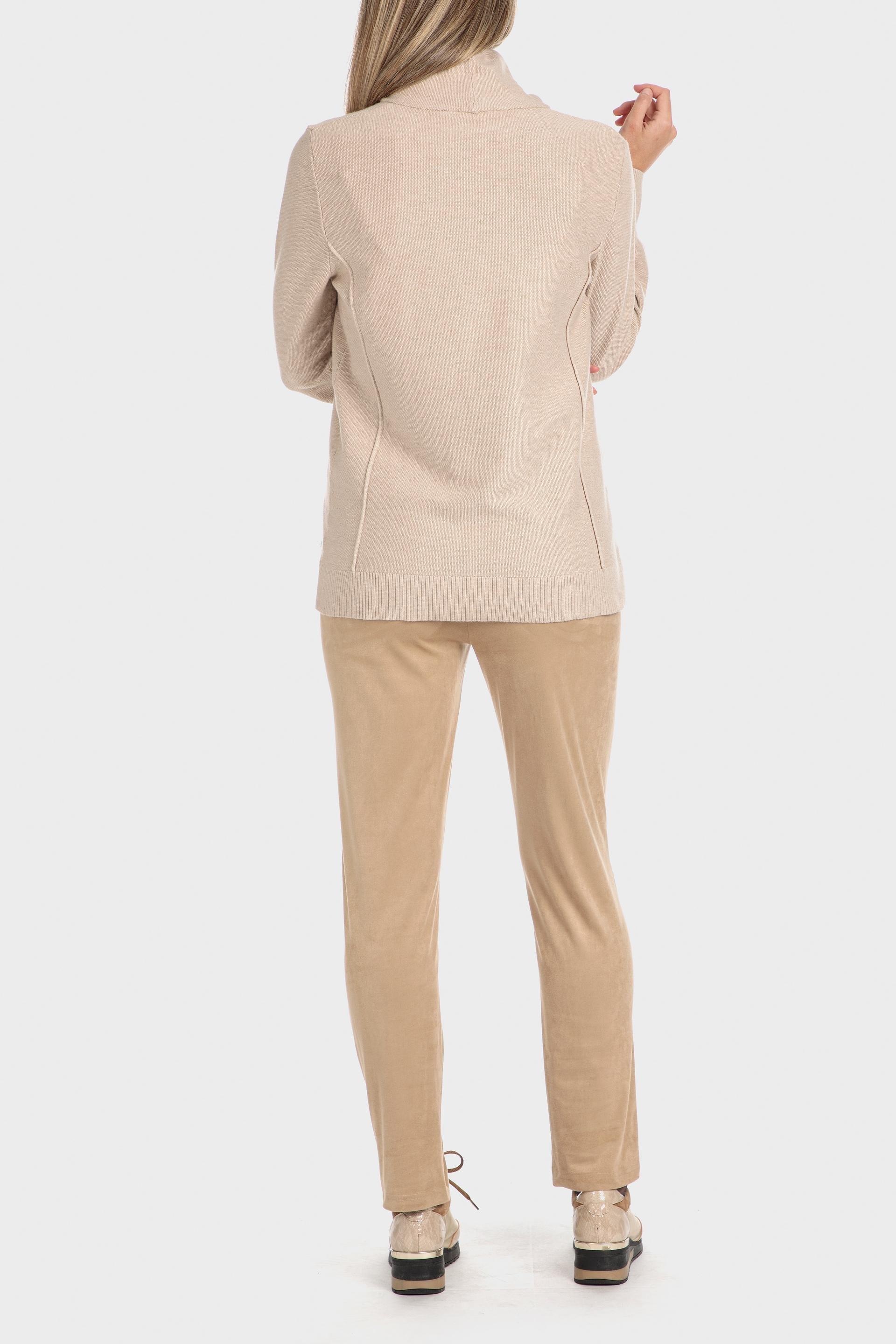 Beige Printed Sweater, , large image number 4