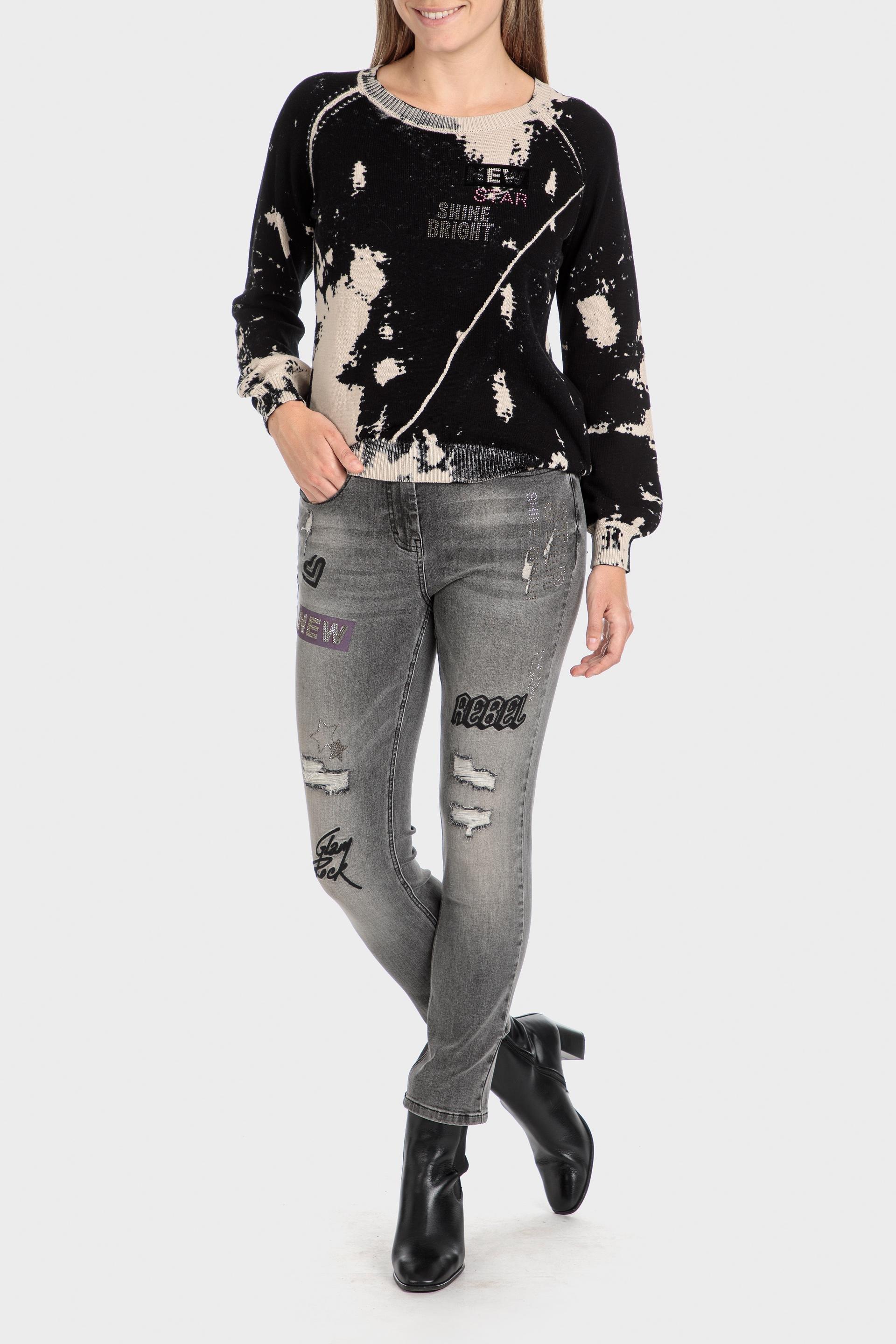 Black Sweater With Gemstones, , large image number 1
