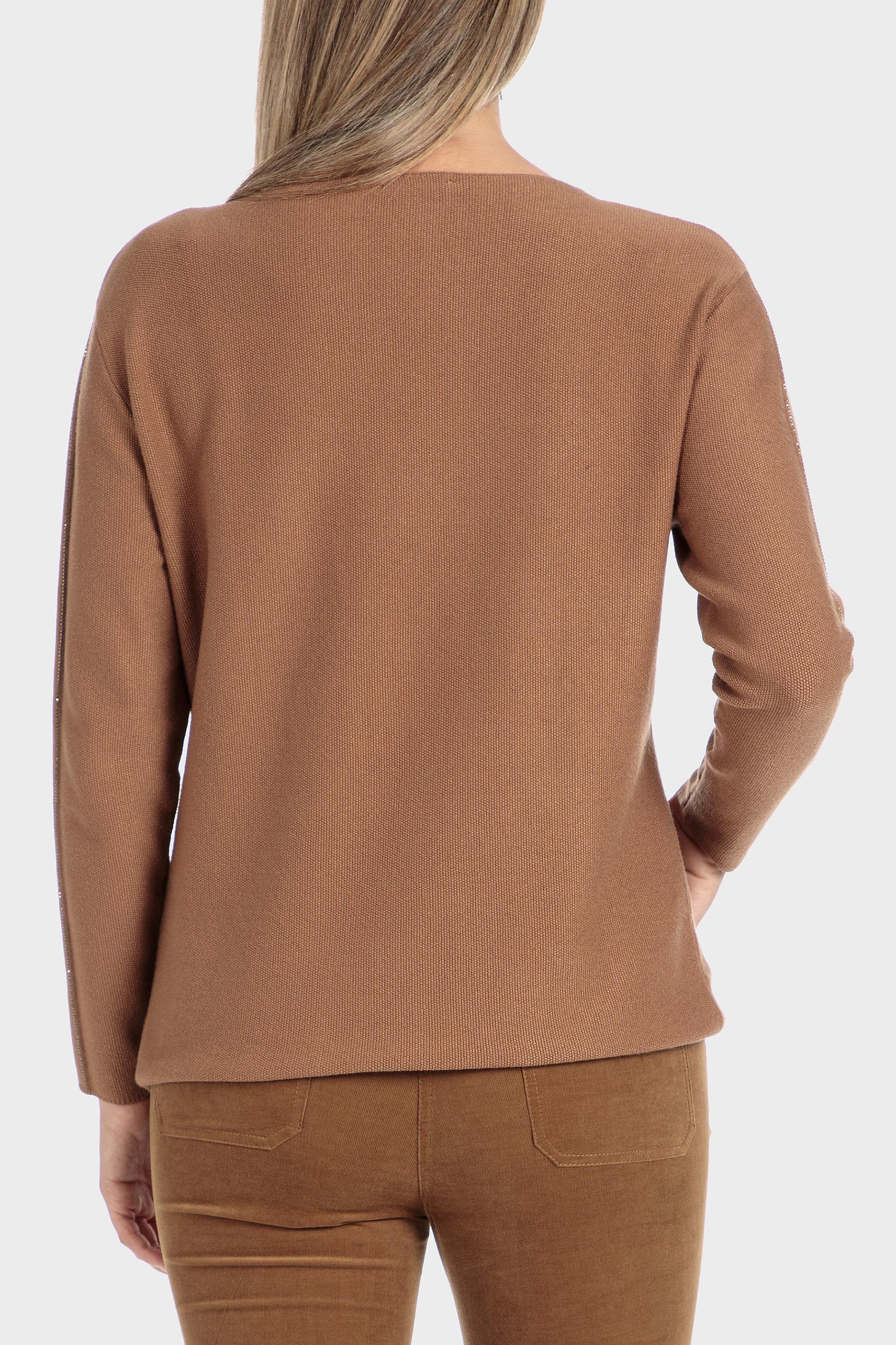 Brown Sweater With Gemstones, , large image number 1