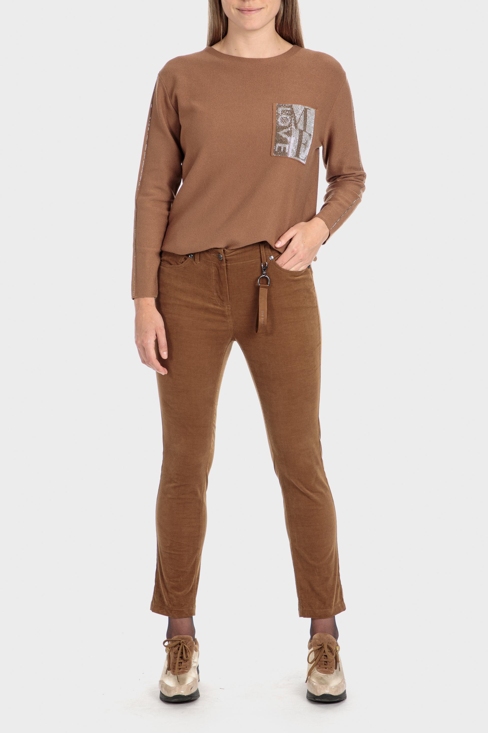 Brown Sweater With Gemstones, , large image number 2