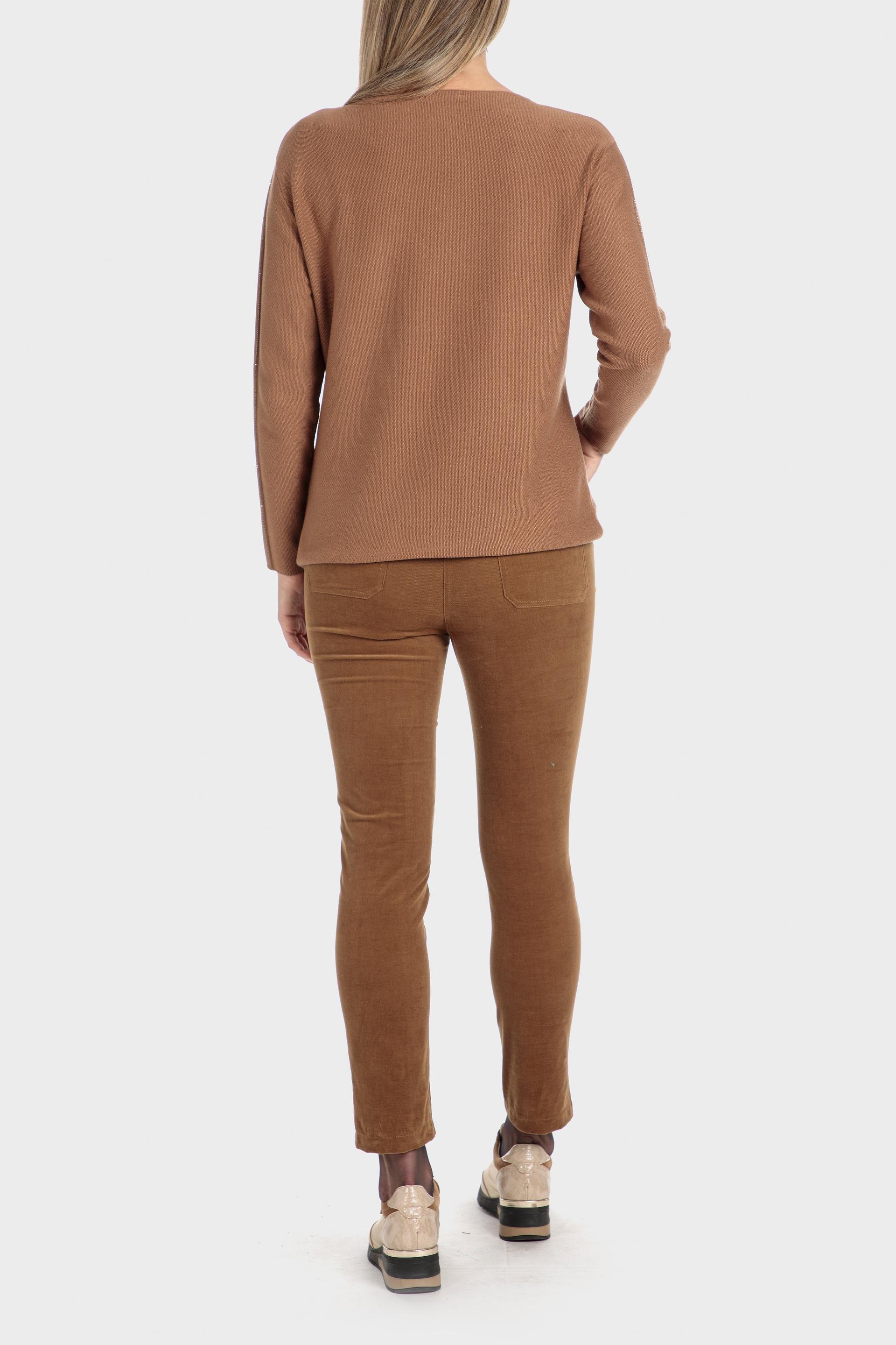 Brown Sweater With Gemstones, , large image number 3