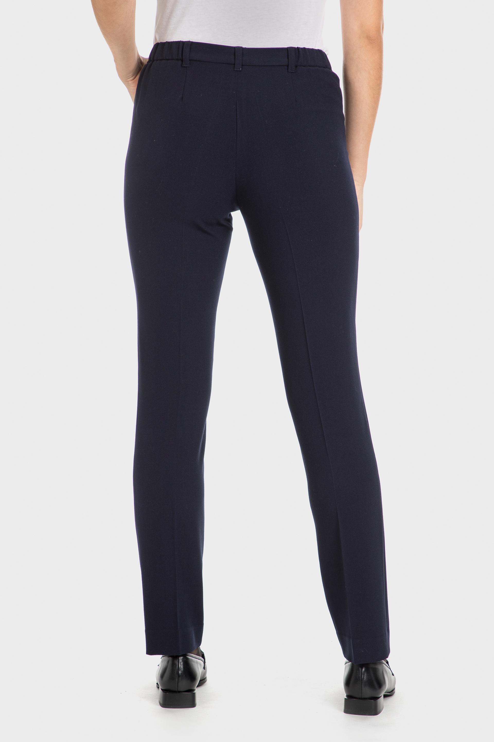 Navy Viscose Trousers, , large image number 3