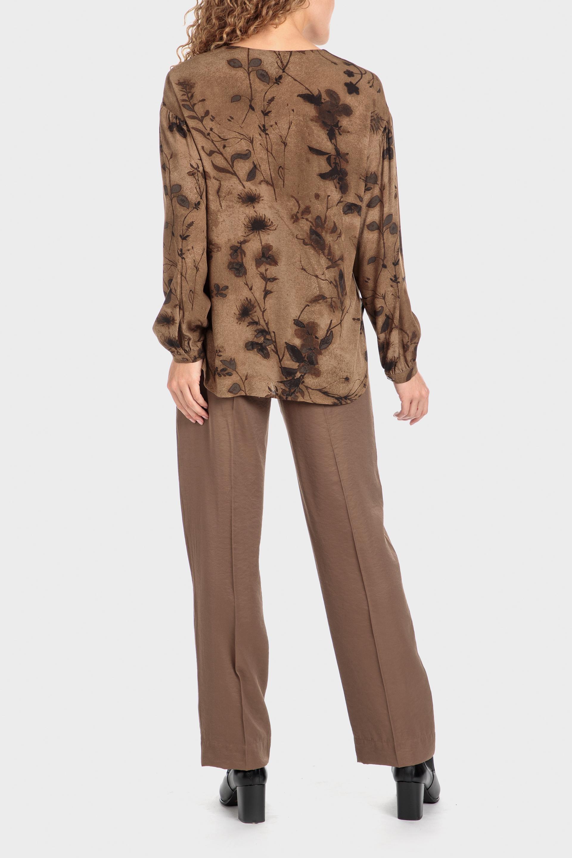 Brown Viscose Trousers, , large image number 2