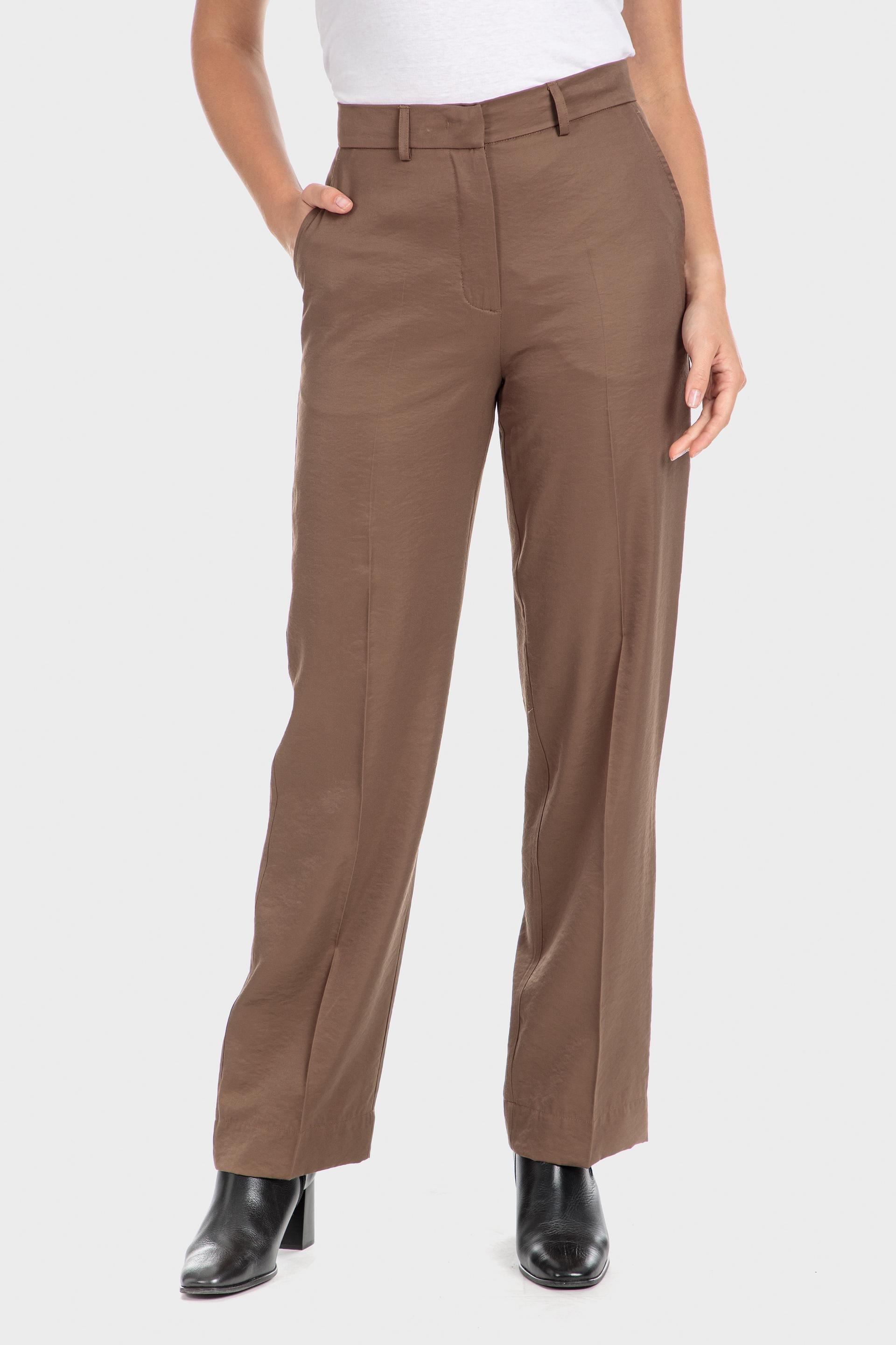 Brown Viscose Trousers, , large image number 3
