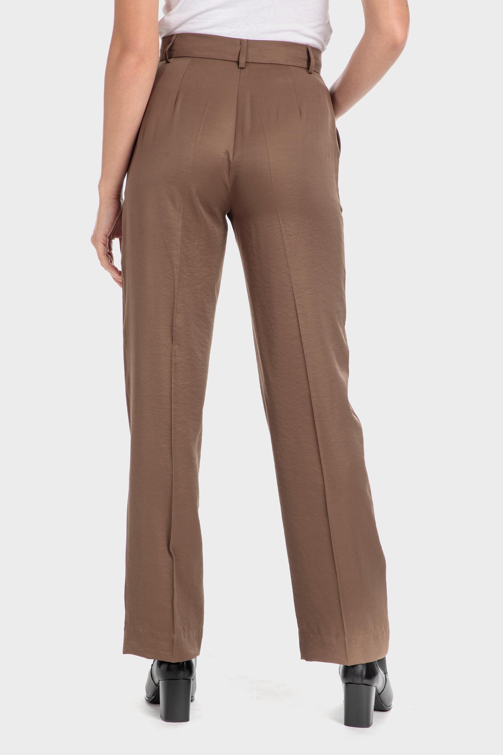 Brown Viscose Trousers, , large image number 4
