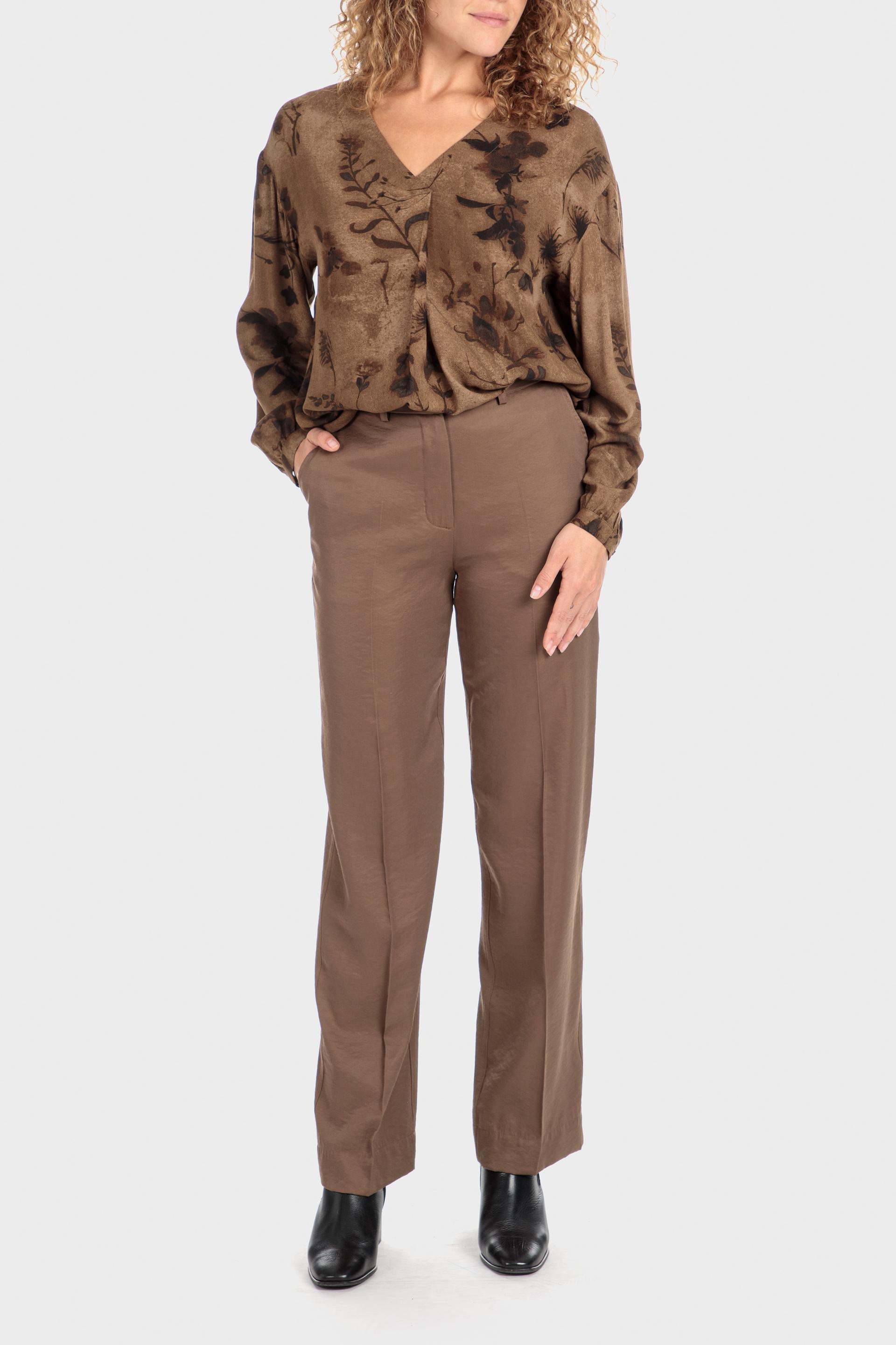 Brown Viscose Trousers, , large image number 5