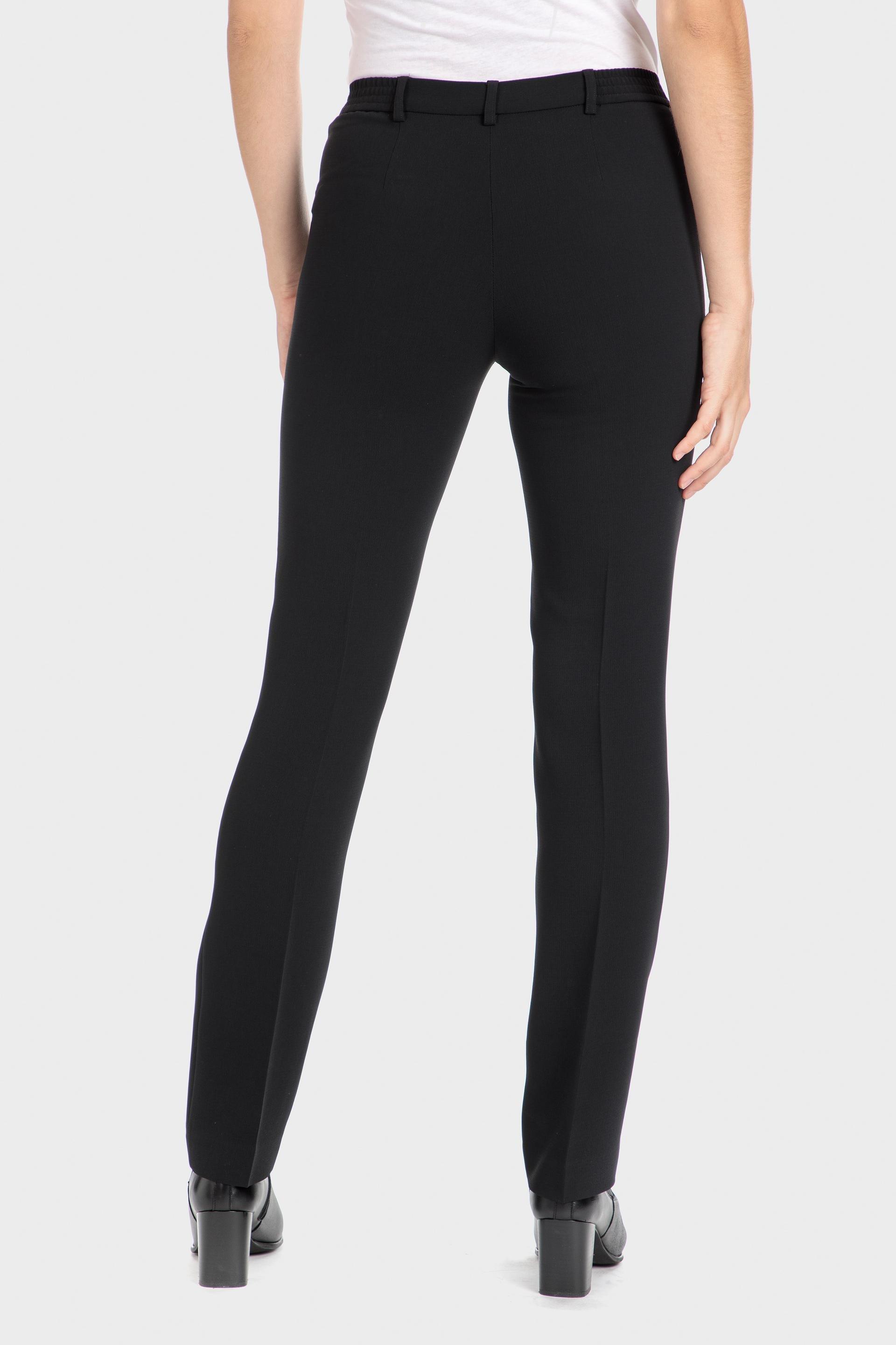 Black Crepe Elastic Trousers, , large image number 2