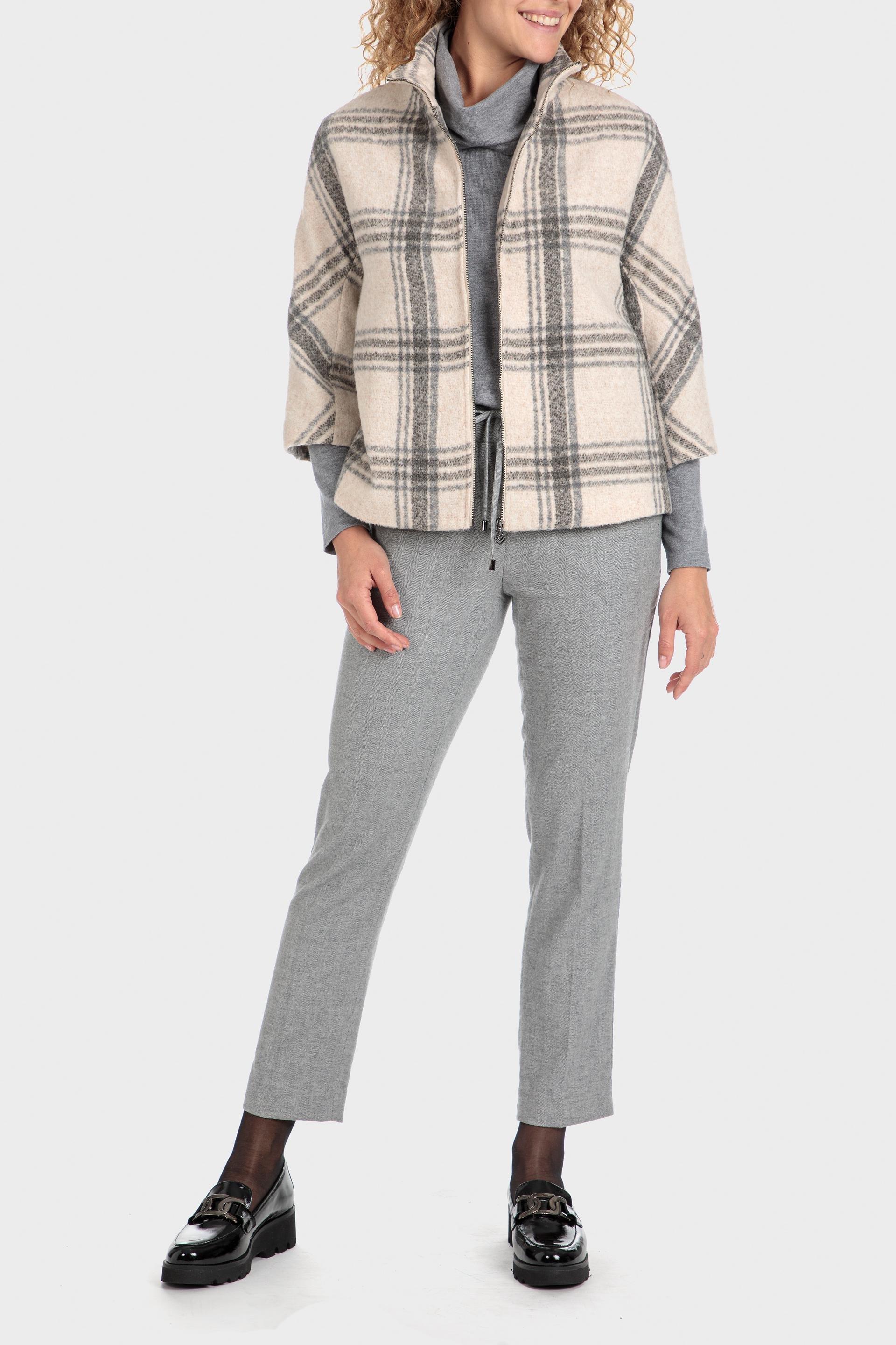 Grey Herringbone Trousers, Grey Melange, large image number 0