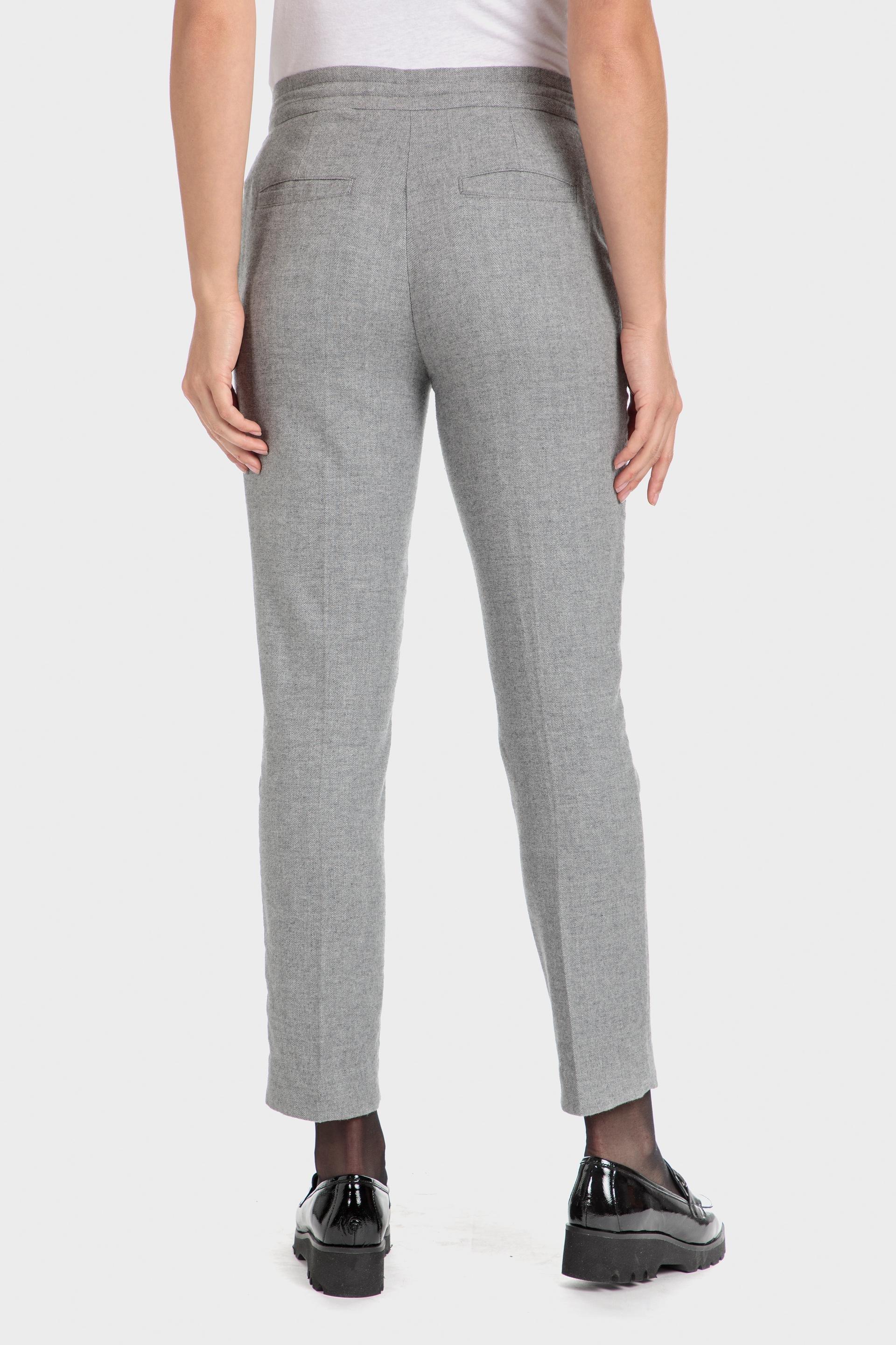 Grey Herringbone Trousers, Grey Melange, large image number 1
