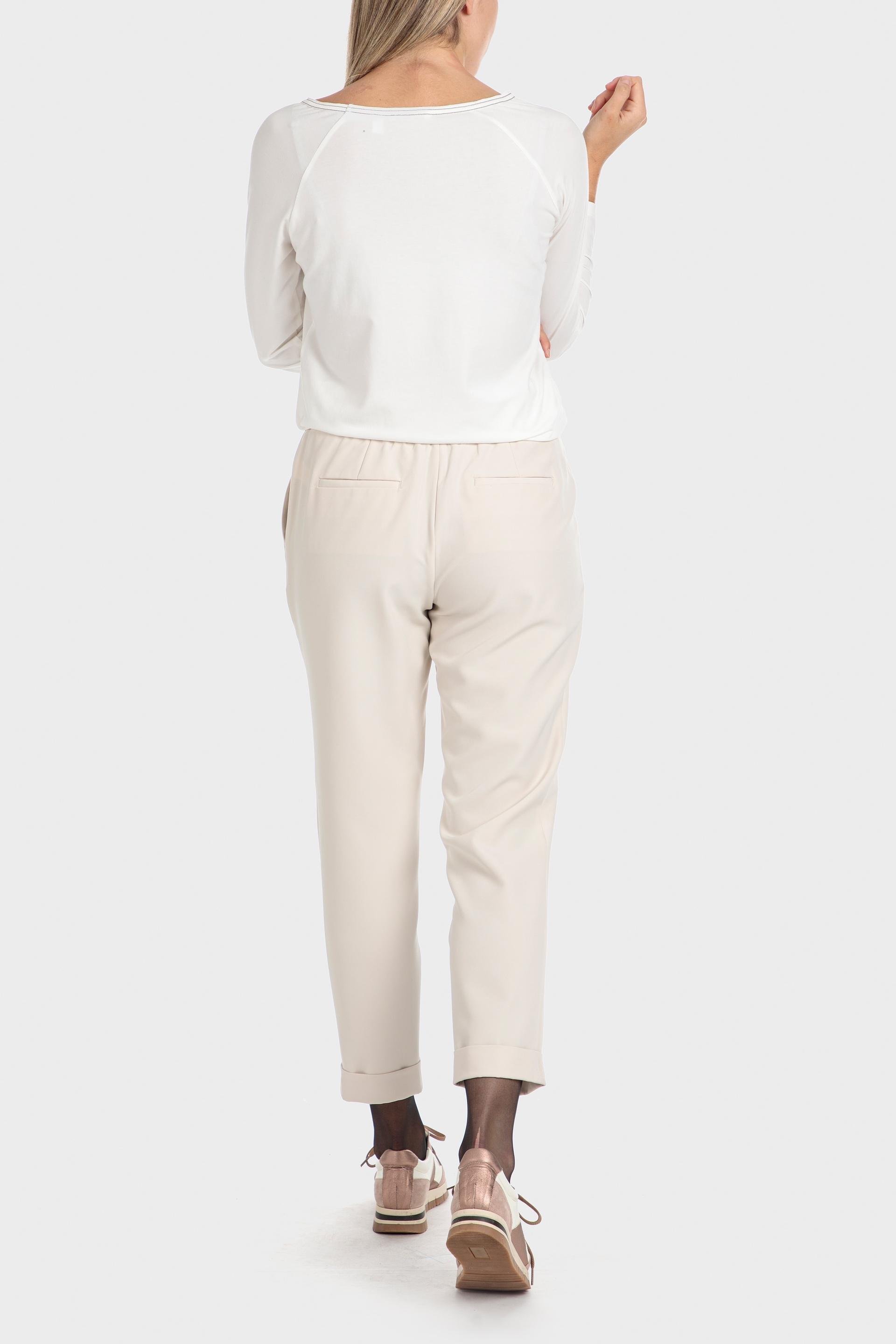 Beige Drawstring Trousers, , large image number 3