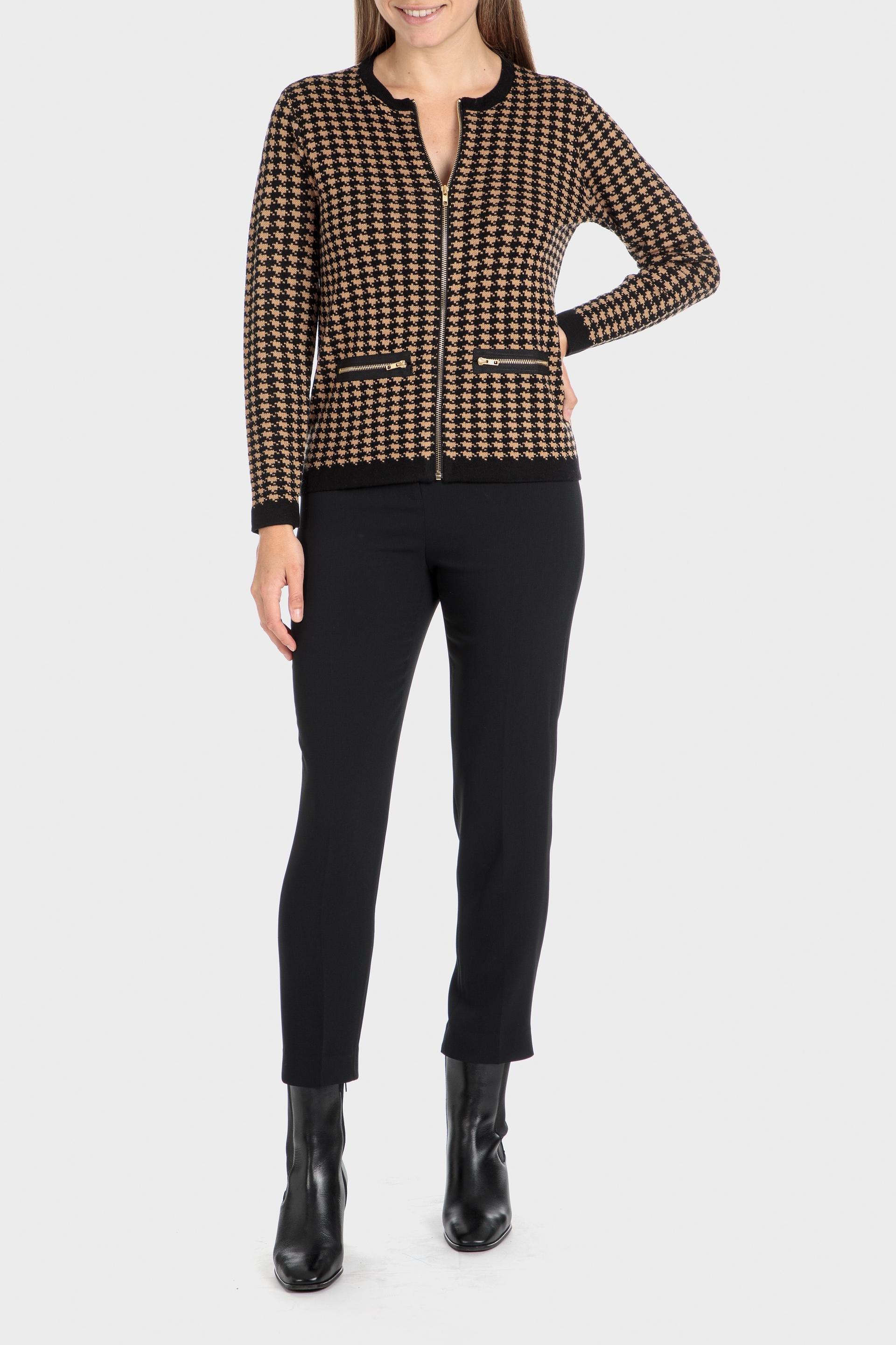 Black Crepe Capri Trousers, , large image number 0