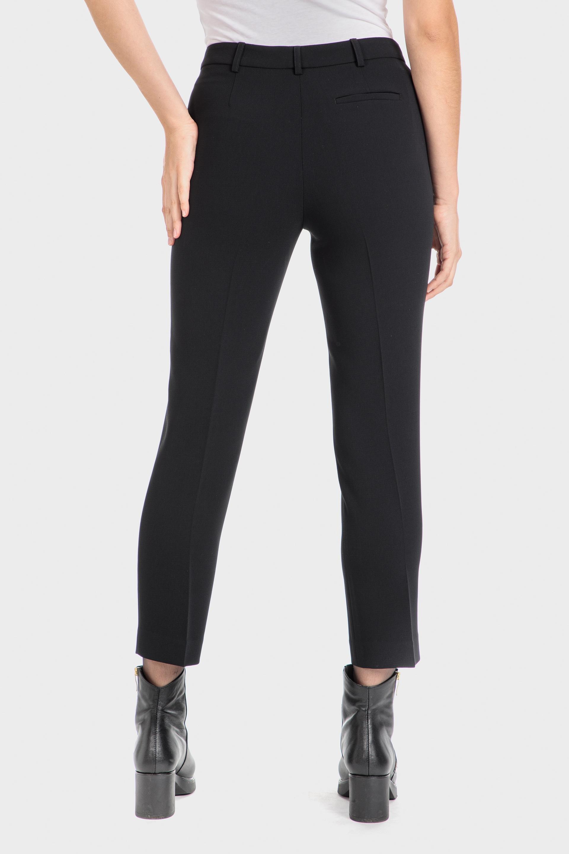 Black Crepe Capri Trousers, , large image number 2